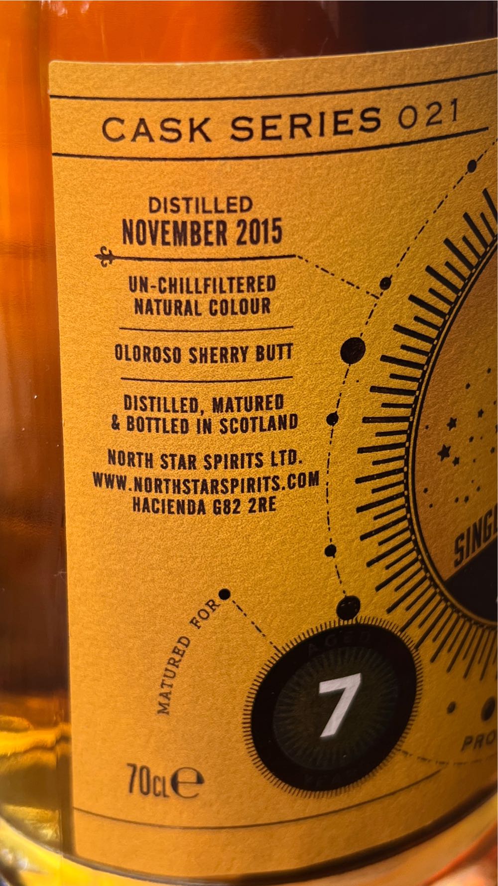 Annandale 7 Years - North Star Spirits (700 mL) alcohol collectible - Main Image 2