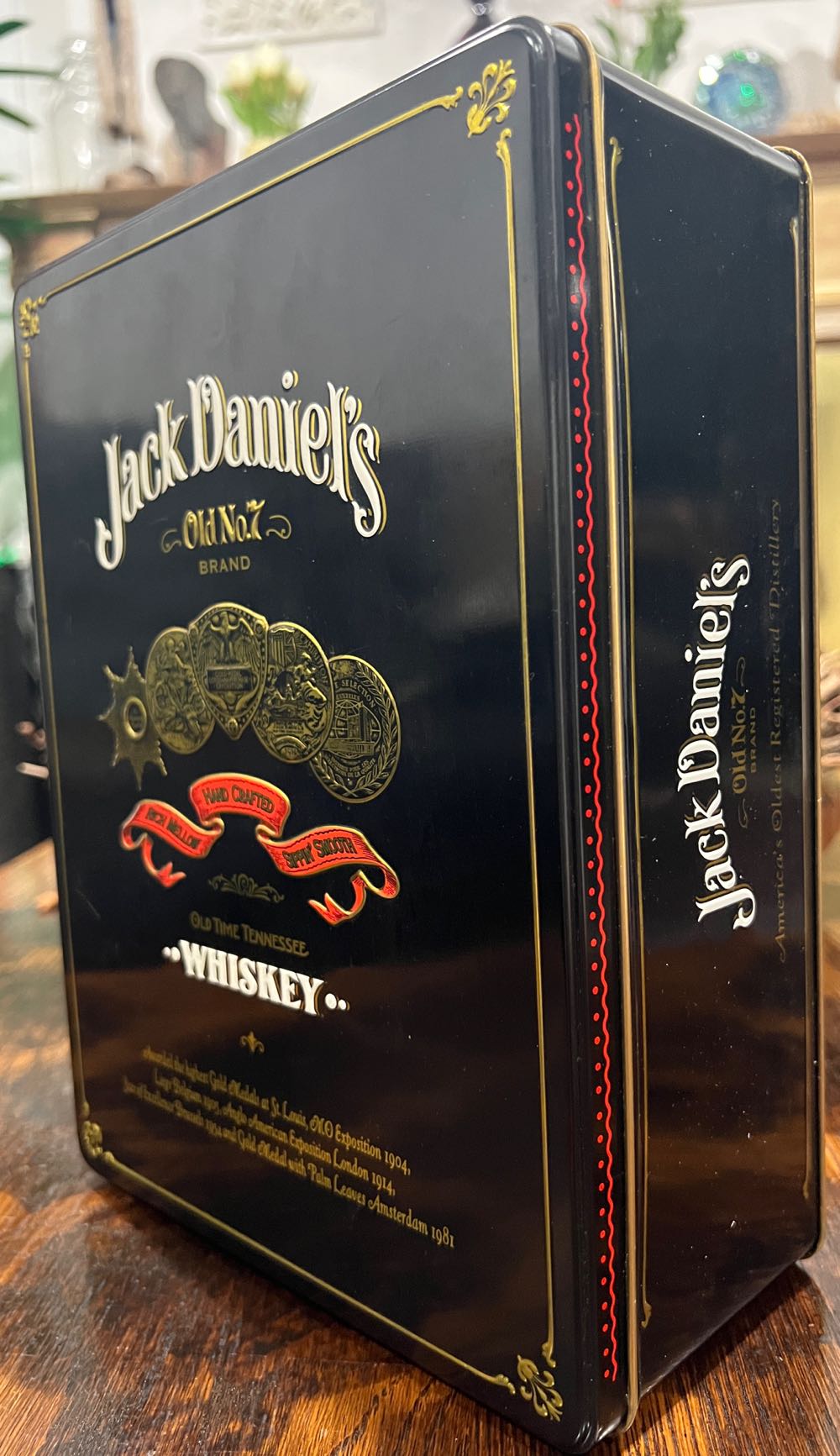 Tin Double Black Label Two Shot Glases - Jack Daniel’s Distillery, Lynchburg, TN (750 mL) alcohol collectible - Main Image 2