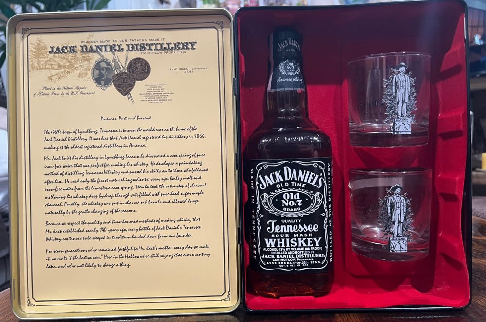 0 Tin Double Black Label Two Glasess - Jack Daniel’s Distillery, Lynchburg, TN (750 mL) alcohol collectible - Main Image 4
