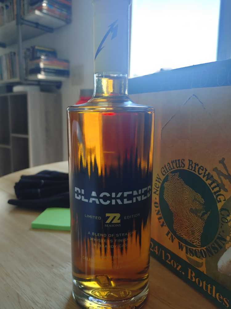 Blackened 72 Seasons Limited Edition - Sweet Amber Distilling Co. (750 mL) alcohol collectible [Barcode 736040007456] - Main Image 3