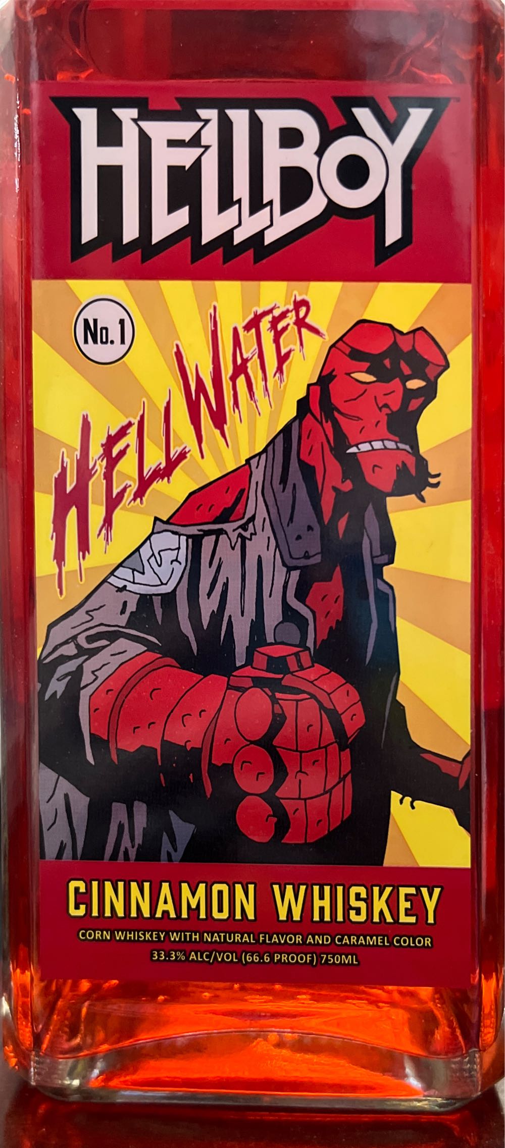 Hellboy Hellwater Cinnamon Whiskey Bottle Prop Bprd Mike Mignola Vhtf Fast Ship  (750 mL) alcohol collectible [Barcode 634650666660] - Main Image 2