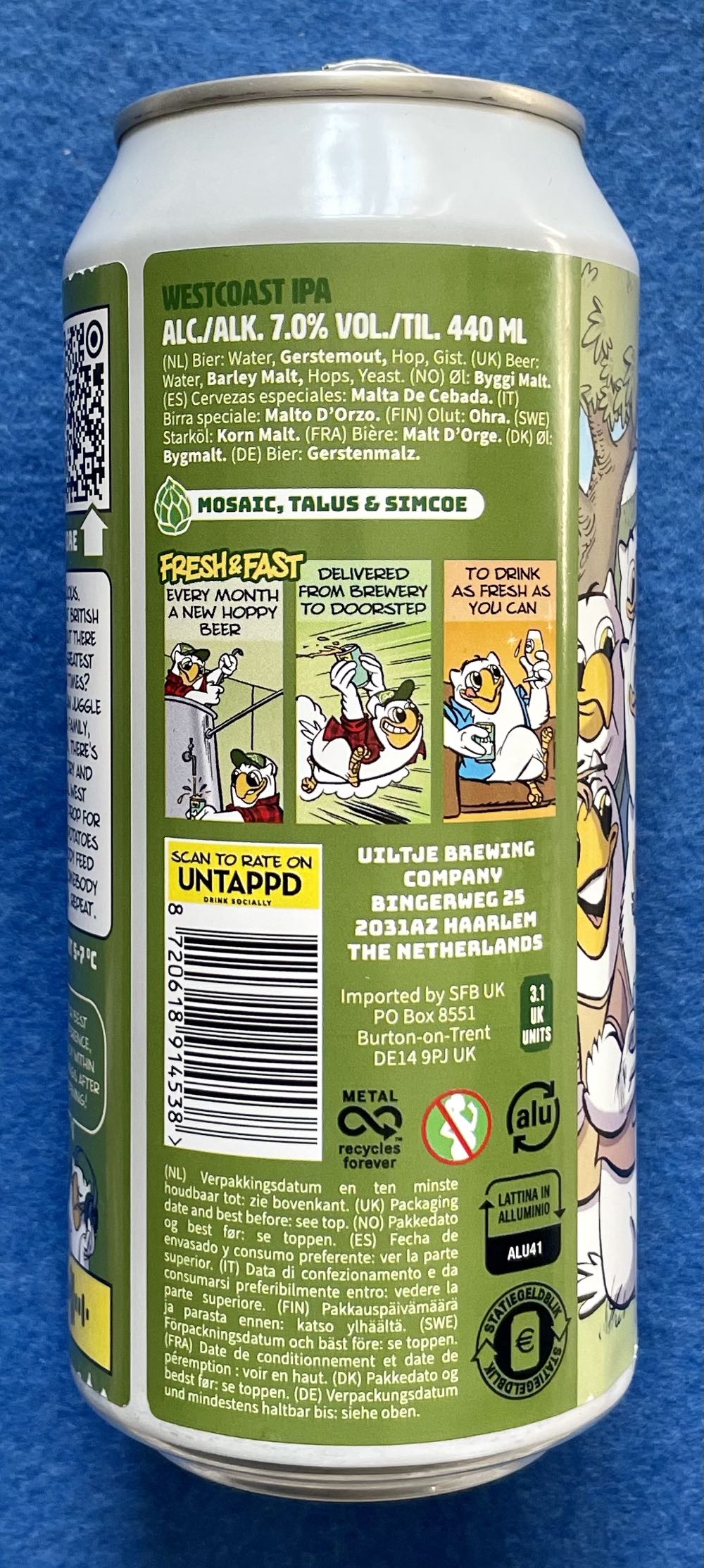 Craftbeer Cookout - Uiltje Brewing Company (440 mL) alcohol collectible [Barcode 8720618914538] - Main Image 3