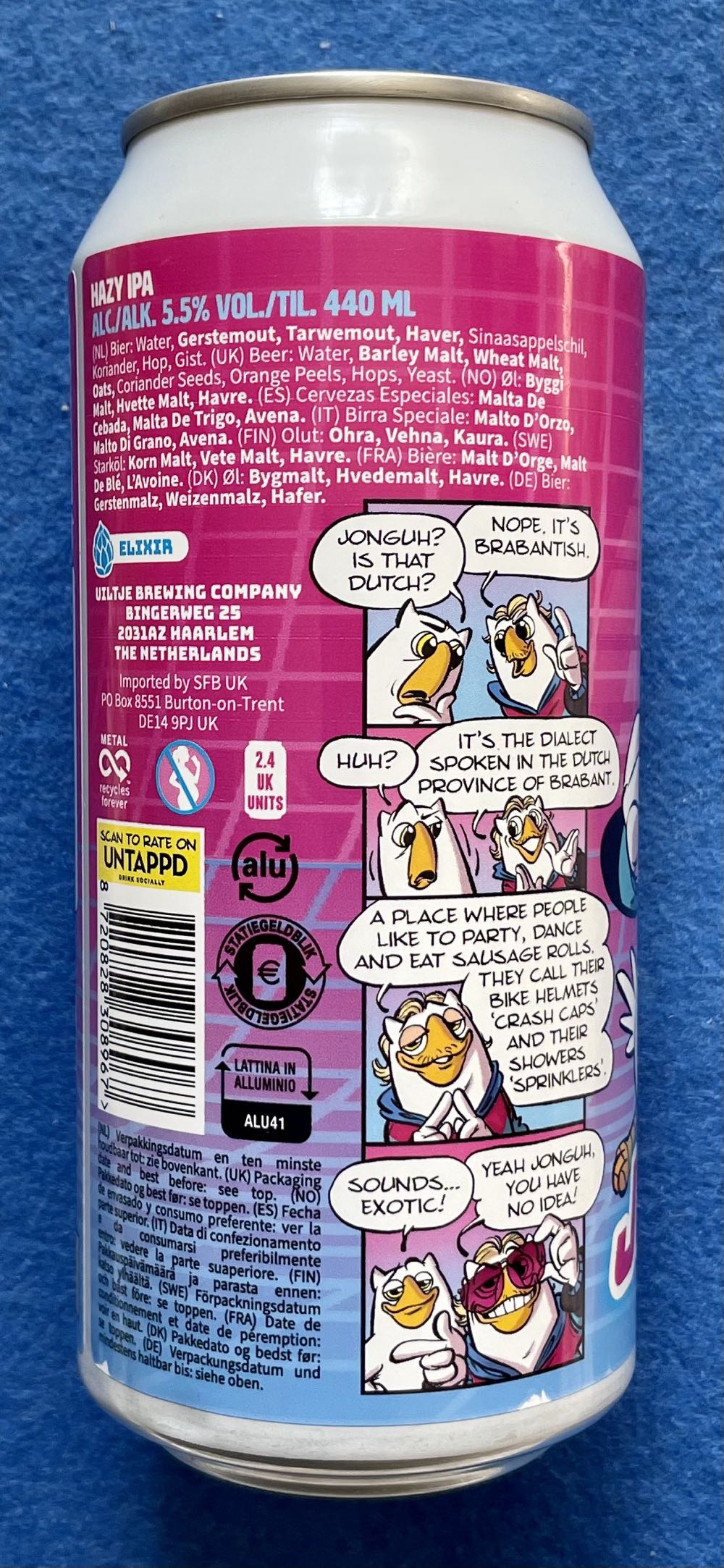 Jonguh! - Uiltje Brewing Company (440 mL) alcohol collectible [Barcode 8720828308967] - Main Image 3