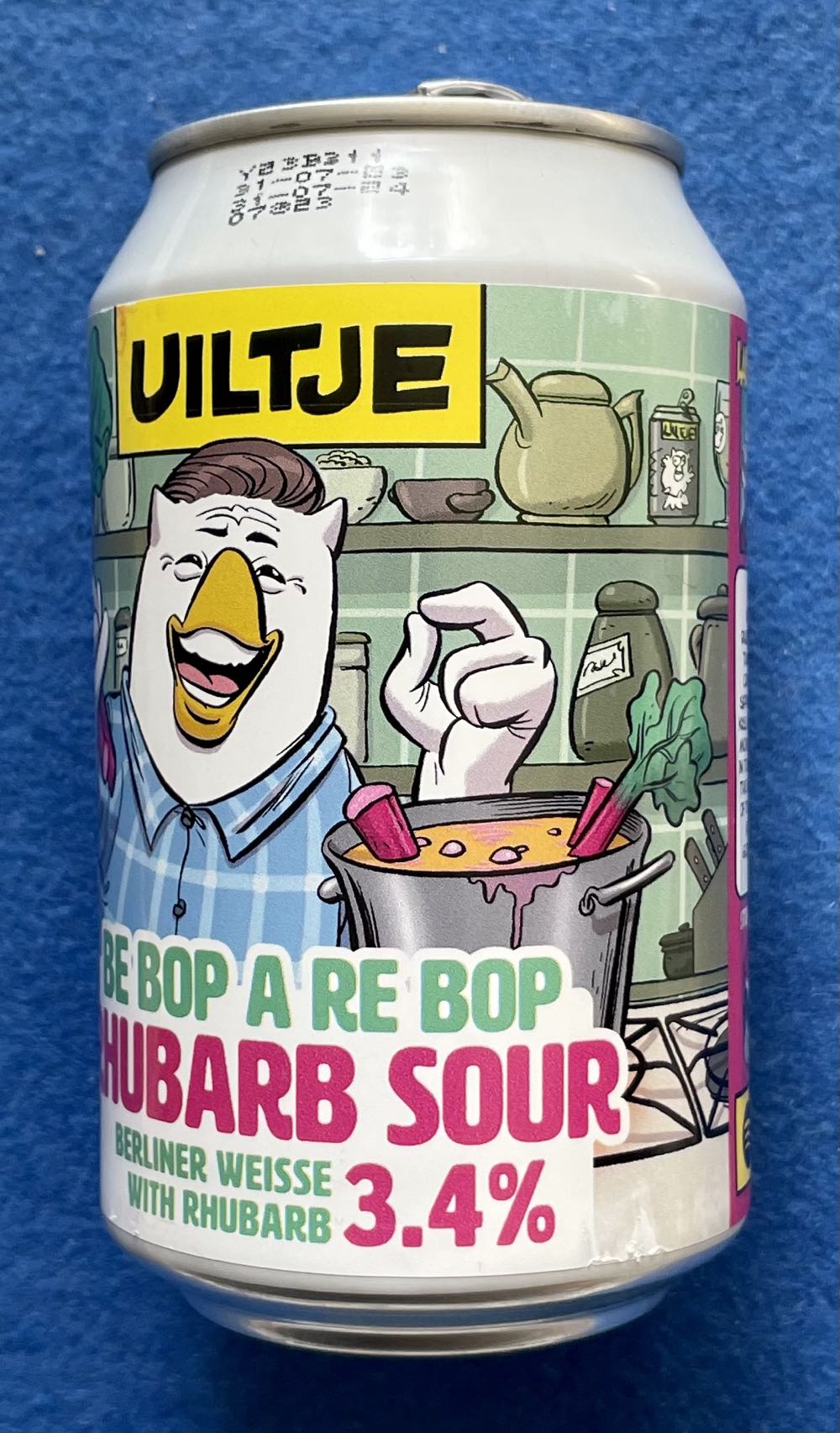 Be Bop Re Bop Rhubarb Sour - Uiltje Brewing Company (330 mL) alcohol collectible [Barcode 8720618914521] - Main Image 2