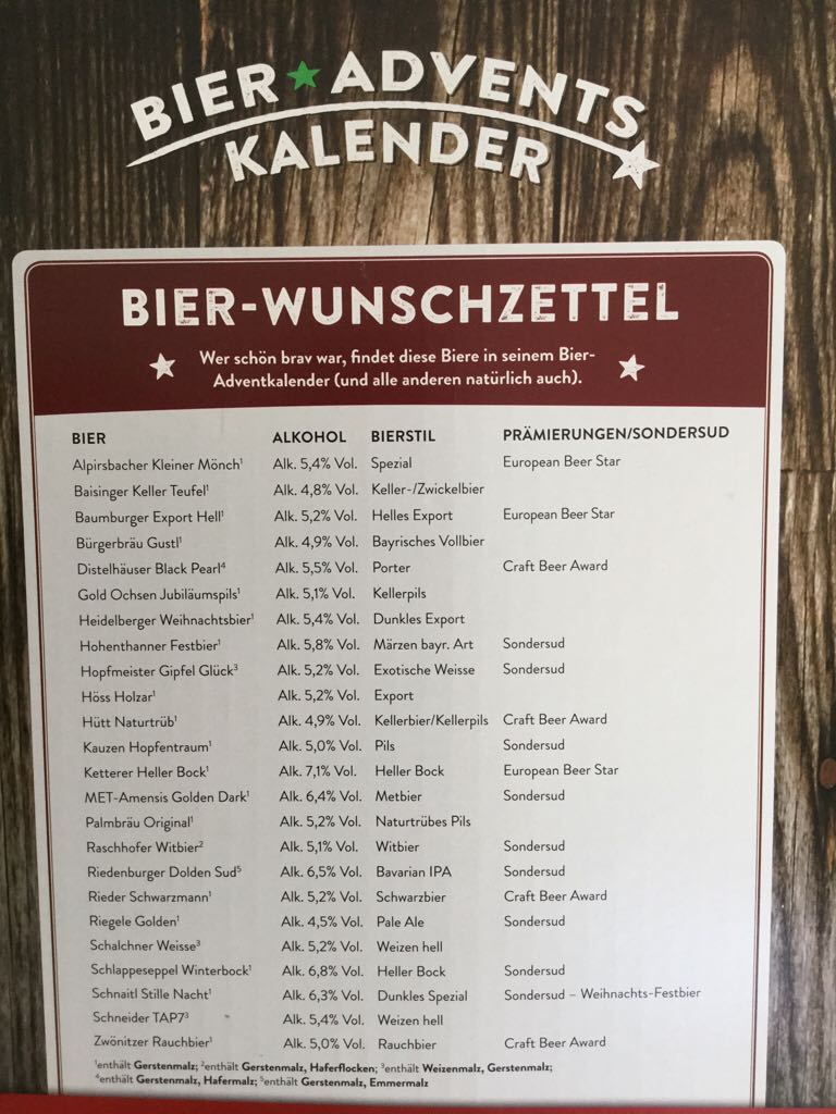 Bier Advents Kalender 2015 - Kalea Deutschland GmbH (792mL) alcohol collectible [Barcode 9120045500028] - Main Image 2