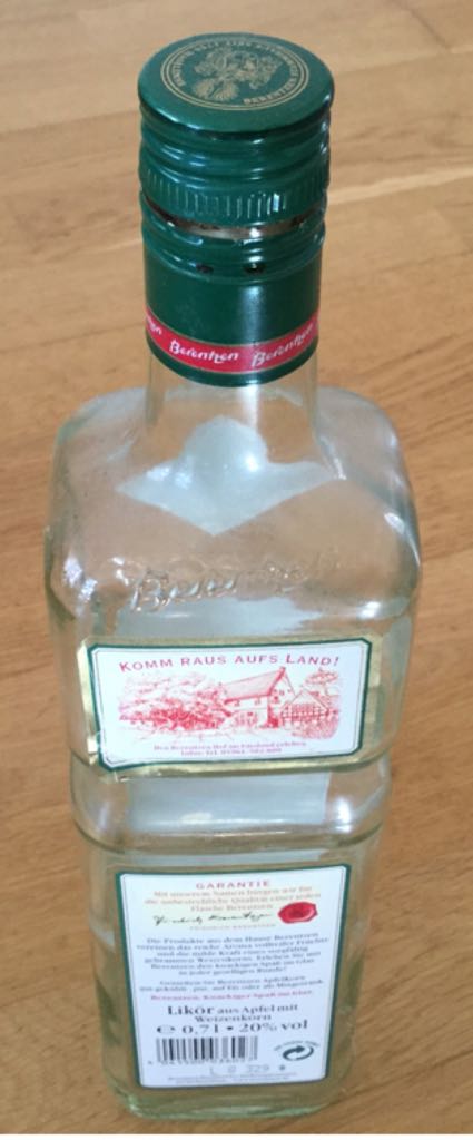 Berentzen Apfel Korn - Berentzen Brennereien (700mL) alcohol collectible [Barcode 4041500036027] - Main Image 2