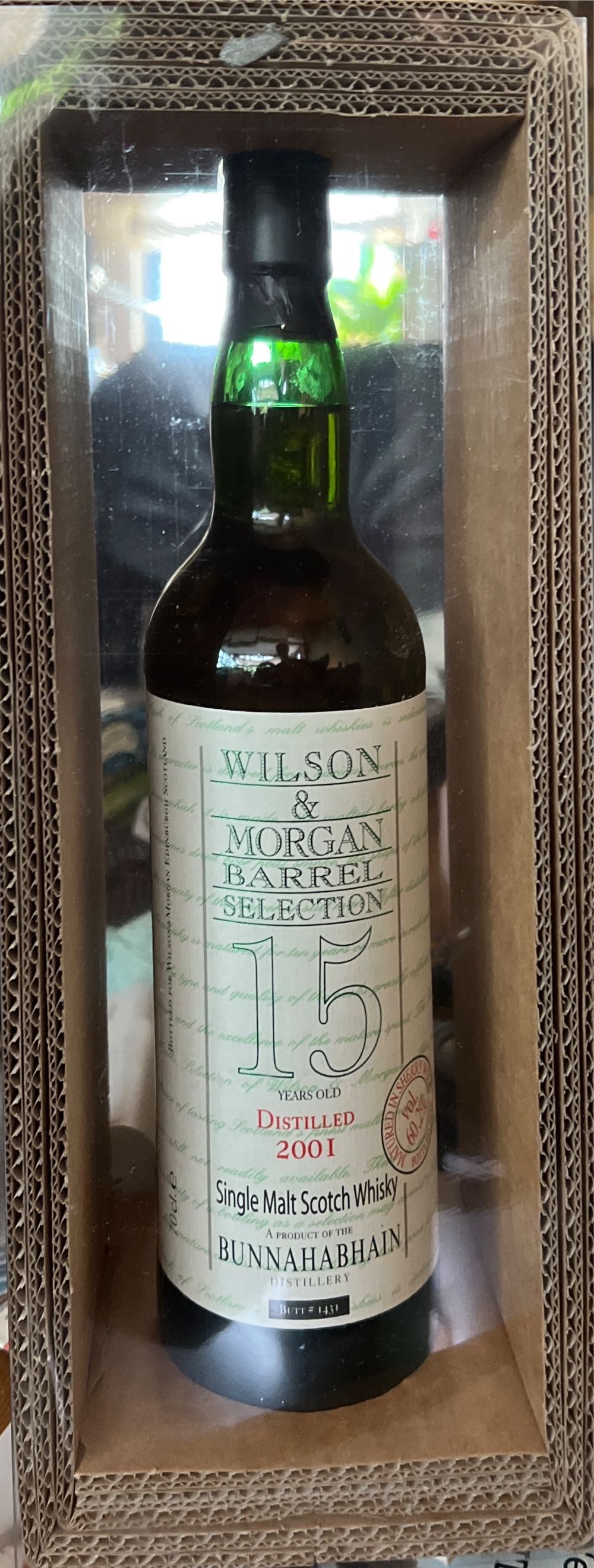 Bunnahabhain 15 Years - Wilson & Morgan (700 mL) alcohol collectible - Main Image 2