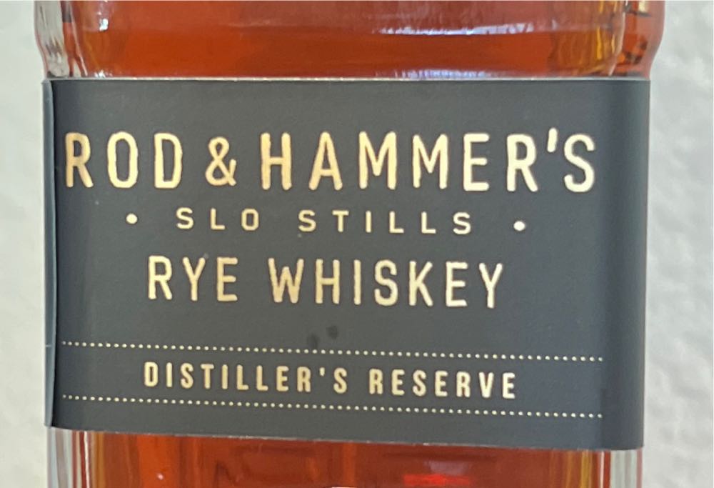 Rod & Hammer’s Slo Stills Distiller’s Reserve Rye Whiskey - Rod & Hammer”s (750 mL) alcohol collectible [Barcode 854642005028] - Main Image 3