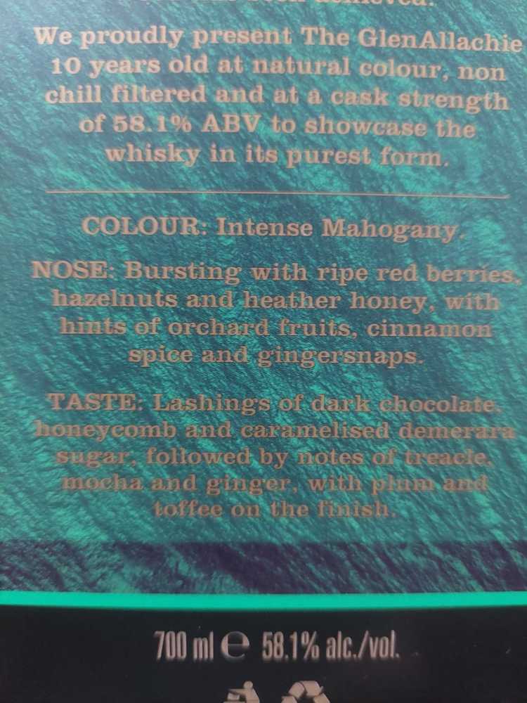 The Glenallachie 10 Years Cask Strength Batch 9 - The Glenallachie Distillers LTD (700 mL) alcohol collectible [Barcode 5060568326184] - Main Image 4