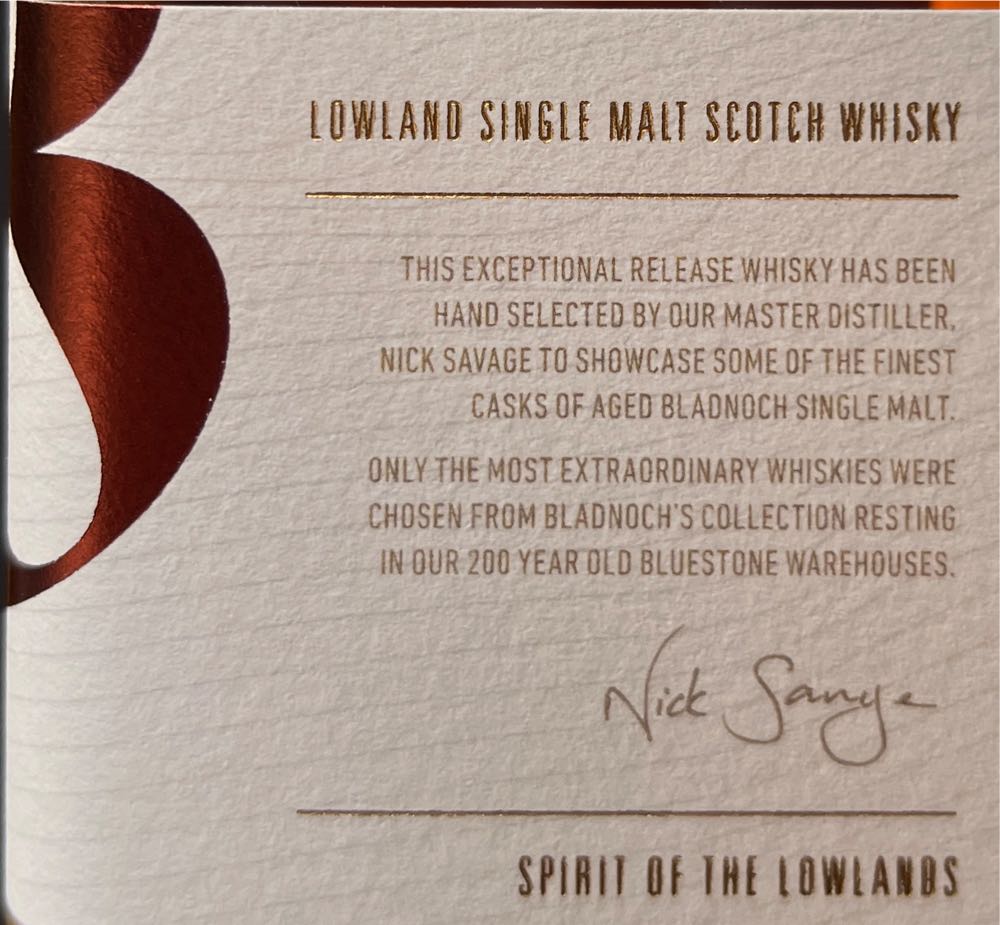 Bladnoch 17 Years Single Cask - Bladnoch Distillery (700 mL) alcohol collectible [Barcode 5056674500136] - Main Image 2