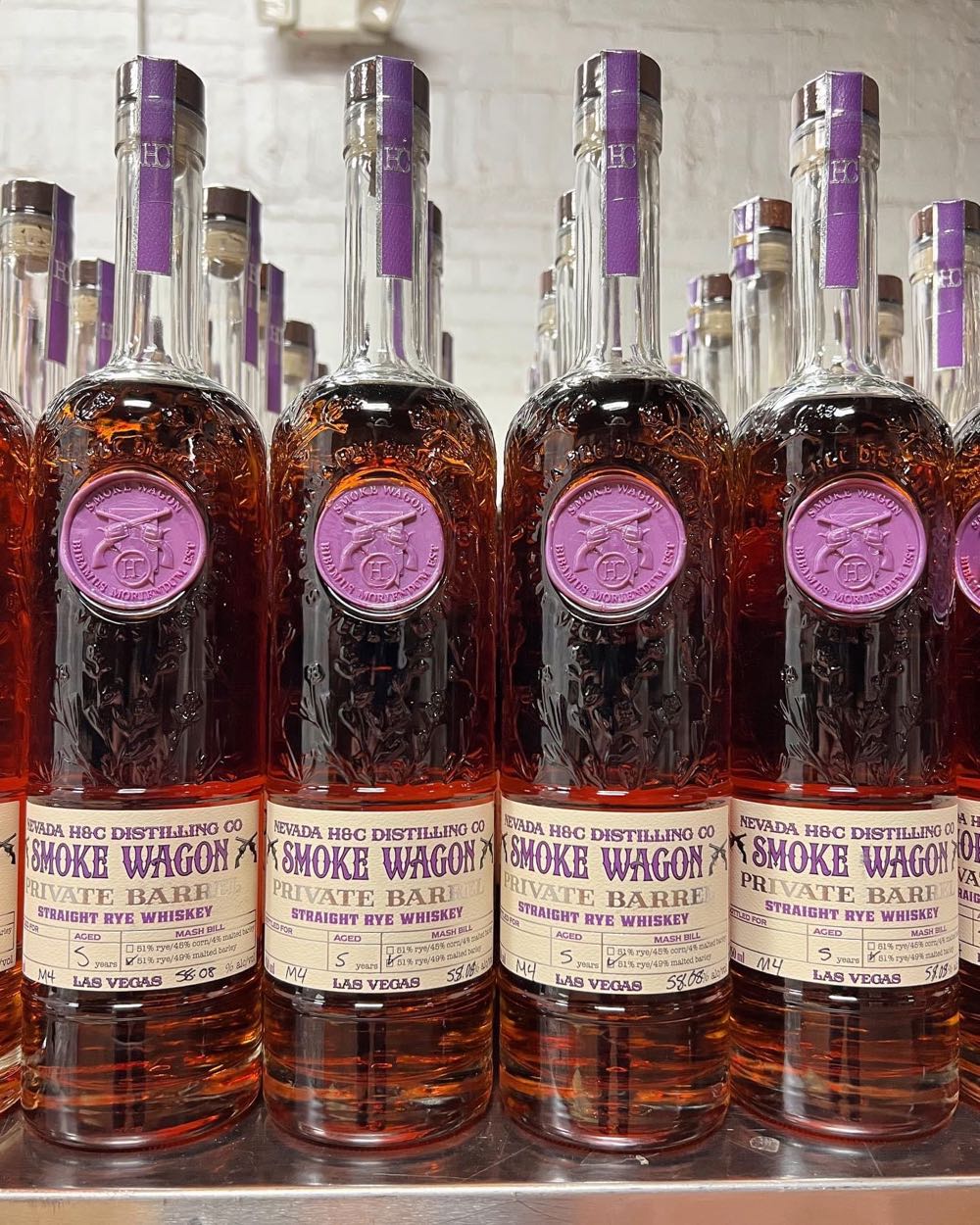 Smoke Wagon Rye Whiskey Private Barrel 6 Year - Nevada H&C Distilling Company (750 mL) alcohol collectible [Barcode 858764003641] - Main Image 2