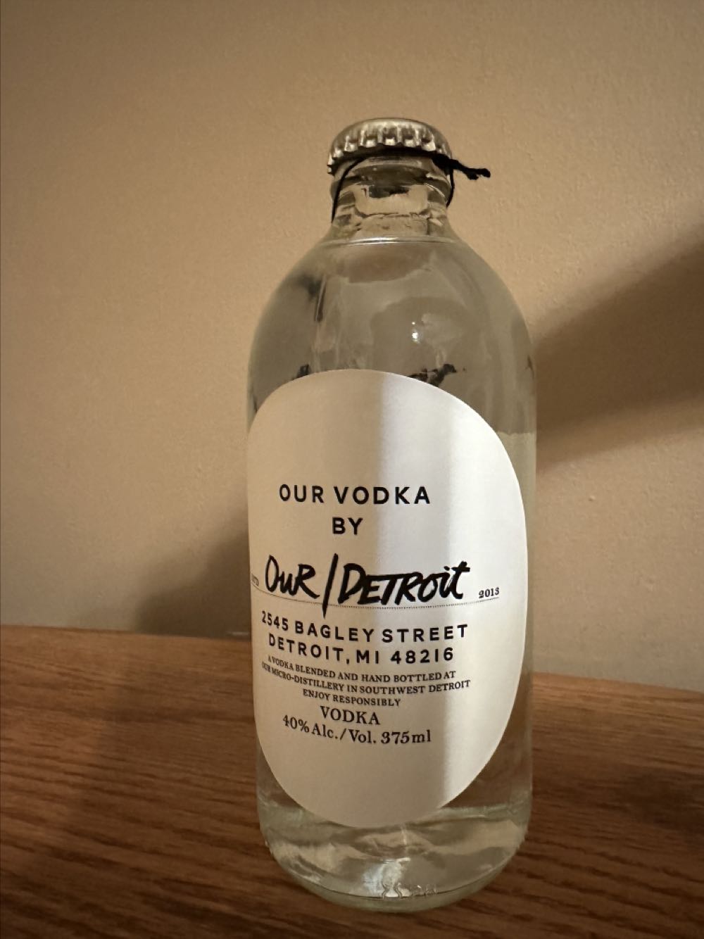 Our Vodka - Our / Detroit (375 mL) alcohol collectible [Barcode 835229008816] - Main Image 2