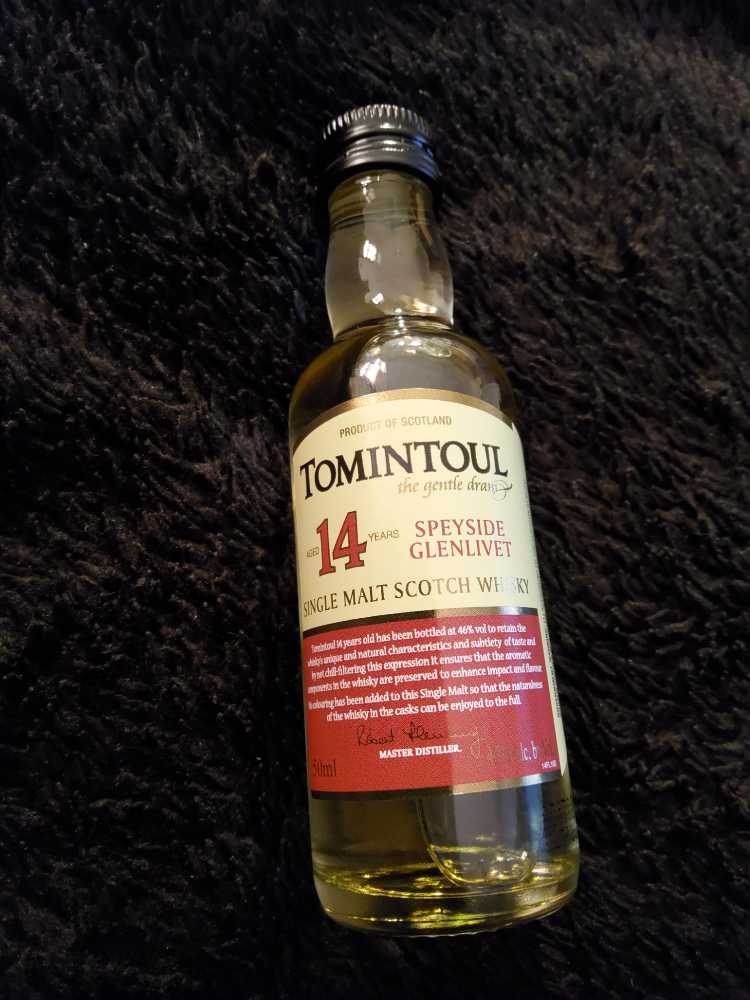 Tomintoul 14 Year Old Single Malt Scotch Whiskey - Tomintoul Distillery (50 mL) alcohol collectible [Barcode 793049050142] - Main Image 3
