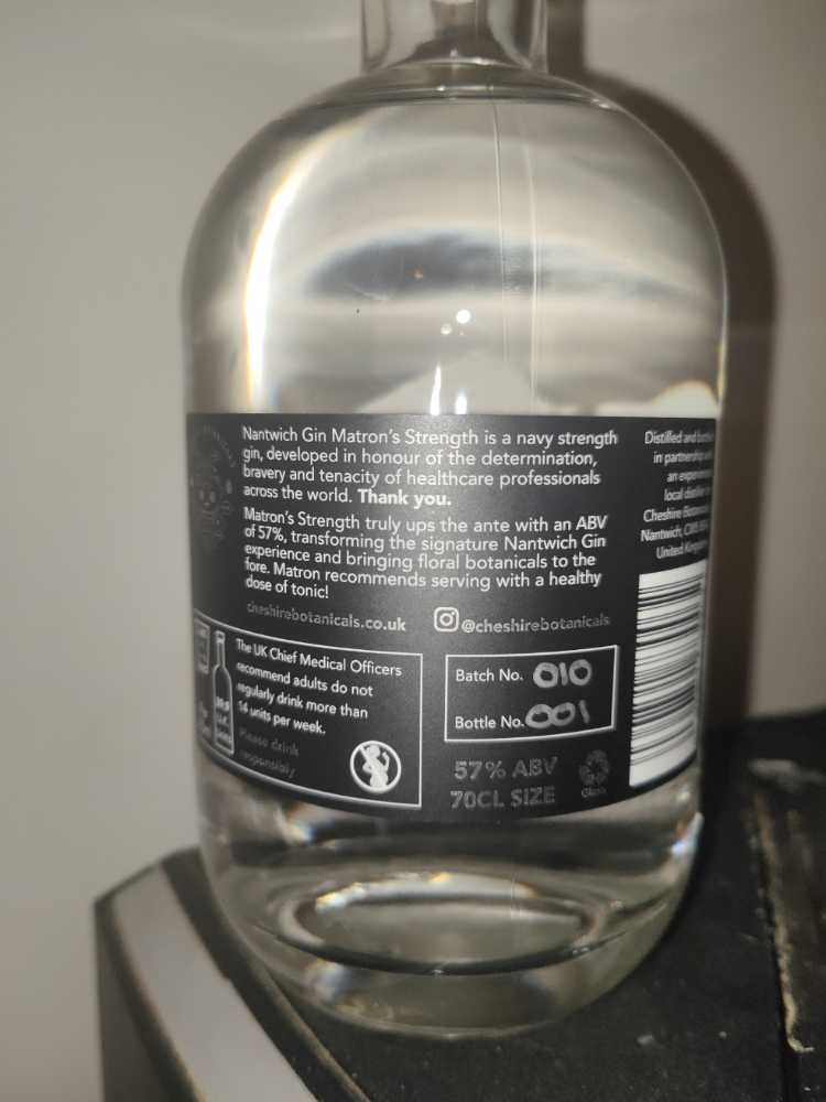 Matron’s Strength  - Cheshire botanicals (0.7 L) alcohol collectible [Barcode 5060851730032] - Main Image 2