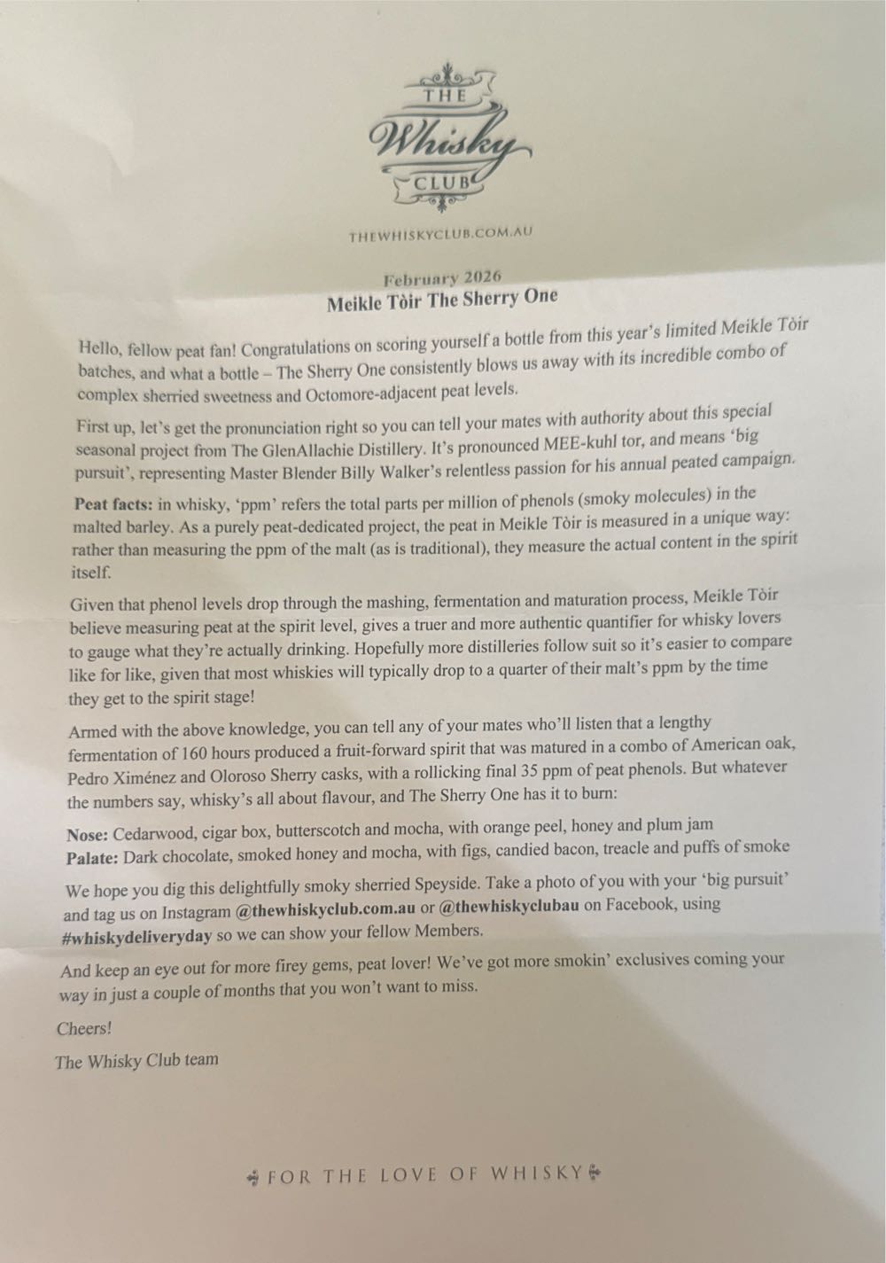 Meikle Toir 5 Years The Sherry One - The Glenallachie Distillers LTD (700 mL) alcohol collectible [Barcode 5060568326801] - Main Image 4