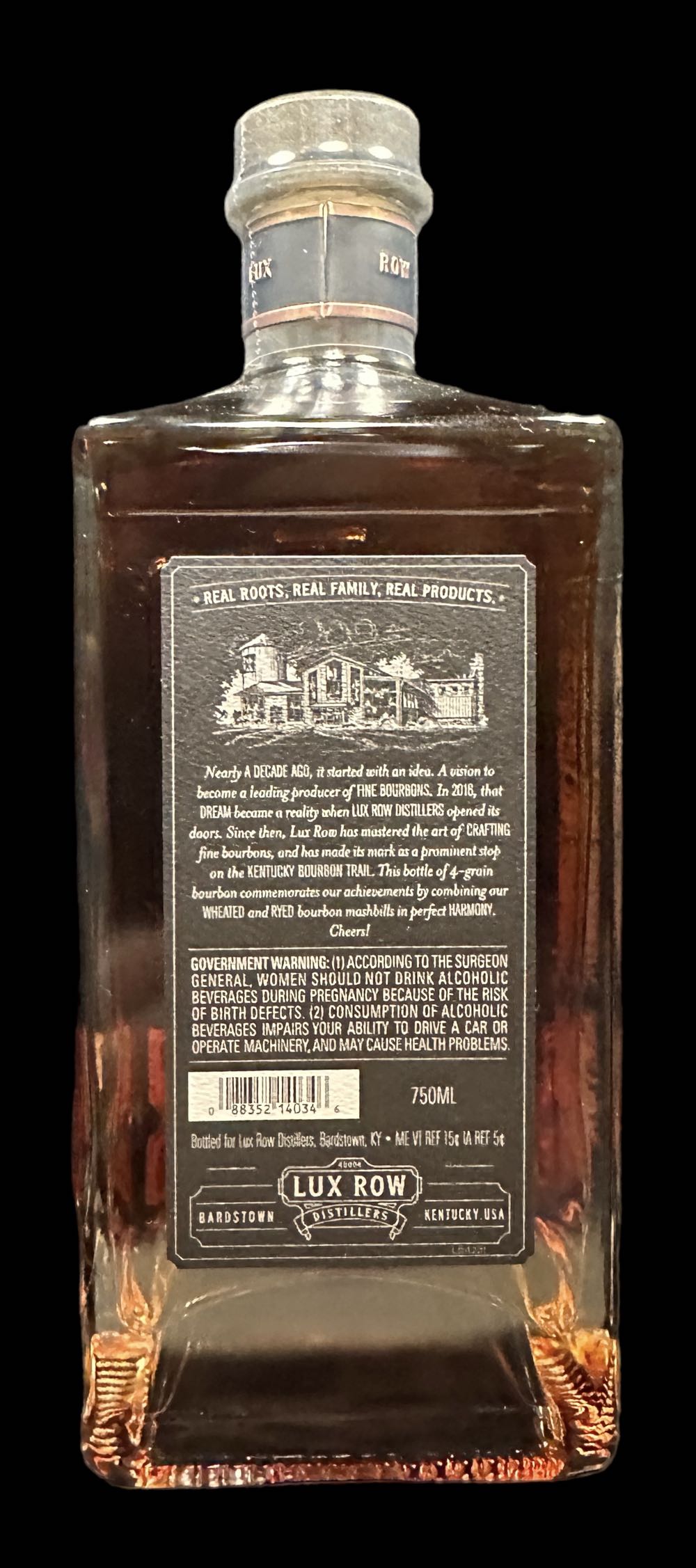 Lux Row Four Grain Double Single Barrel - Lux Row Distillers (750 mL) alcohol collectible [Barcode 088352140346] - Main Image 2