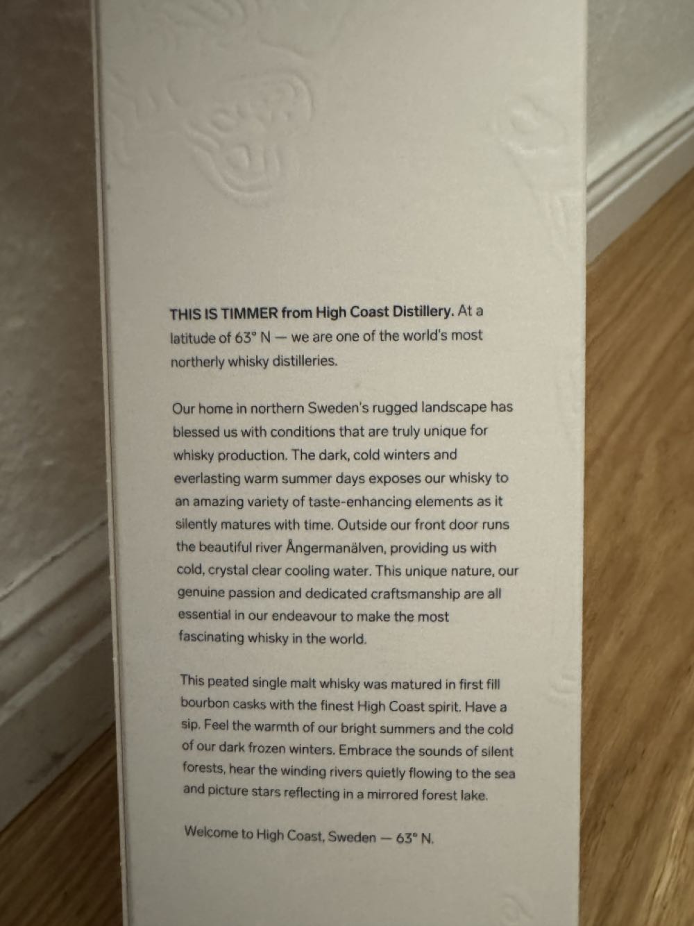 High Coast Timmer Peat Smoke - High Coast Distillery Sweden (700 mL) alcohol collectible [Barcode 7350076383921] - Main Image 2