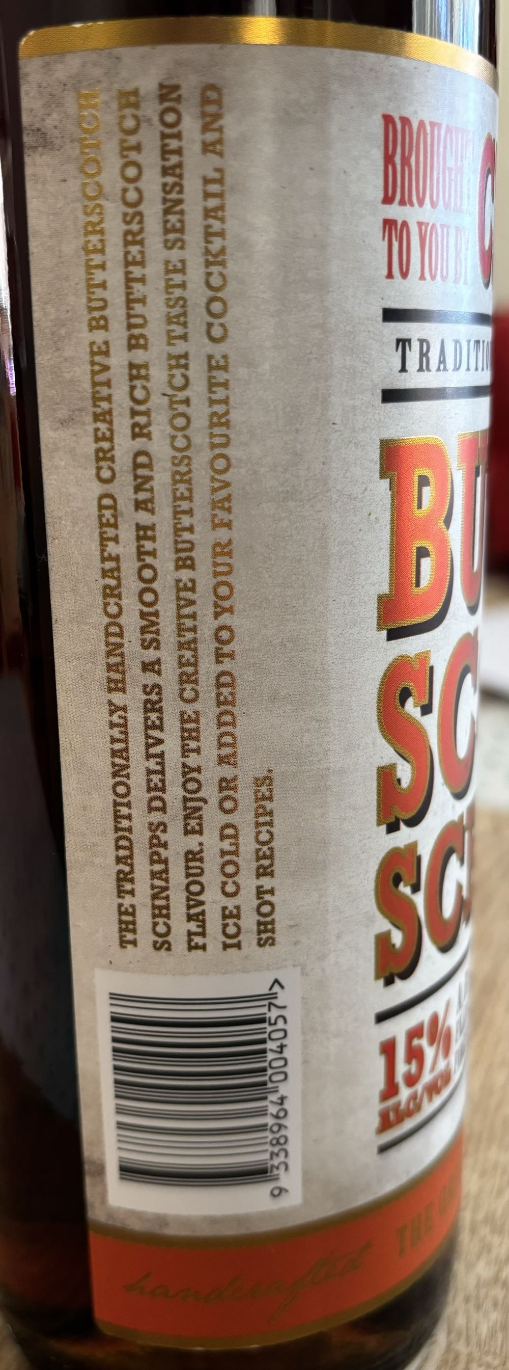 Creative Traditionally Handcrafted Butterscotch Schnapps 700ml  (700 mL) alcohol collectible [Barcode 9338964004057] - Main Image 3