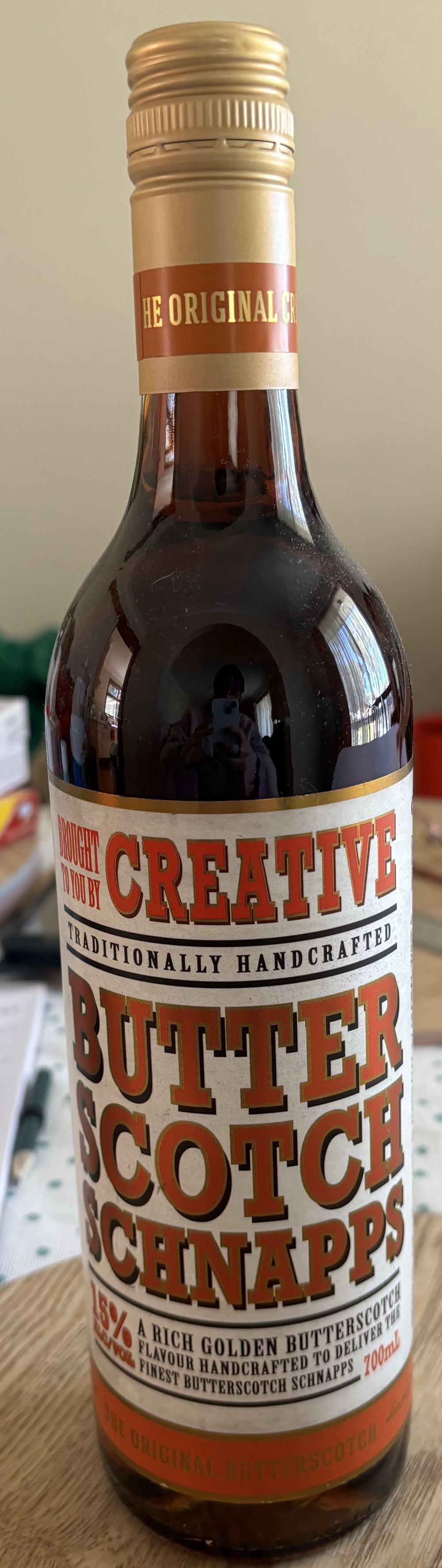 Creative Traditionally Handcrafted Butterscotch Schnapps 700ml  (700 mL) alcohol collectible [Barcode 9338964004057] - Main Image 4