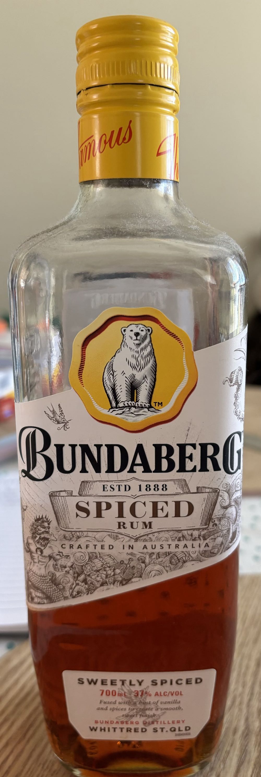 Bundaberg Spiced Rum - Sweetly Spiced 700ml - Bundaberg Distilling Company Pty Ltd (700 mL) alcohol collectible [Barcode 9310495076710] - Main Image 3