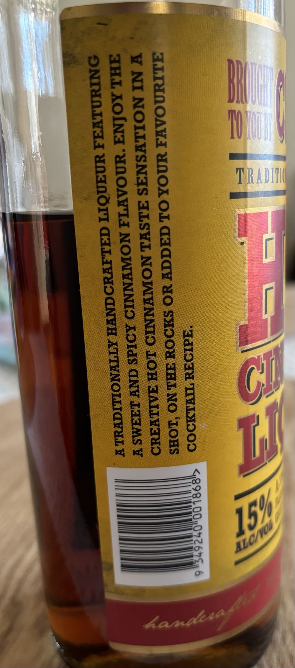 Creative Traditionally Handcrafted Hot Cinnamon Liqueur 700ml  (700 mL) alcohol collectible [Barcode 9349240001868] - Main Image 3