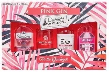 Distillers Select Pink Gin 4x 50ml Set (50 mL) alcohol collectible - Main Image 1