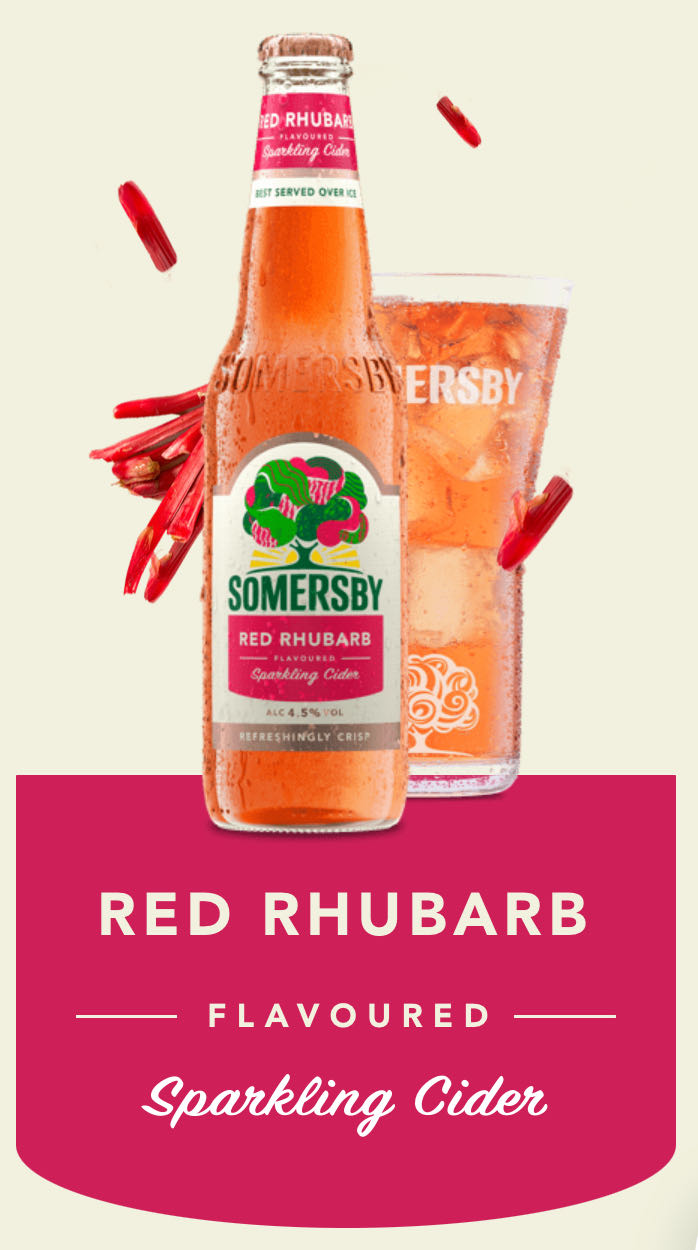 Somersby Red Rhubarb Cider 330ml - Somersby (330 mL) alcohol collectible - Main Image 1
