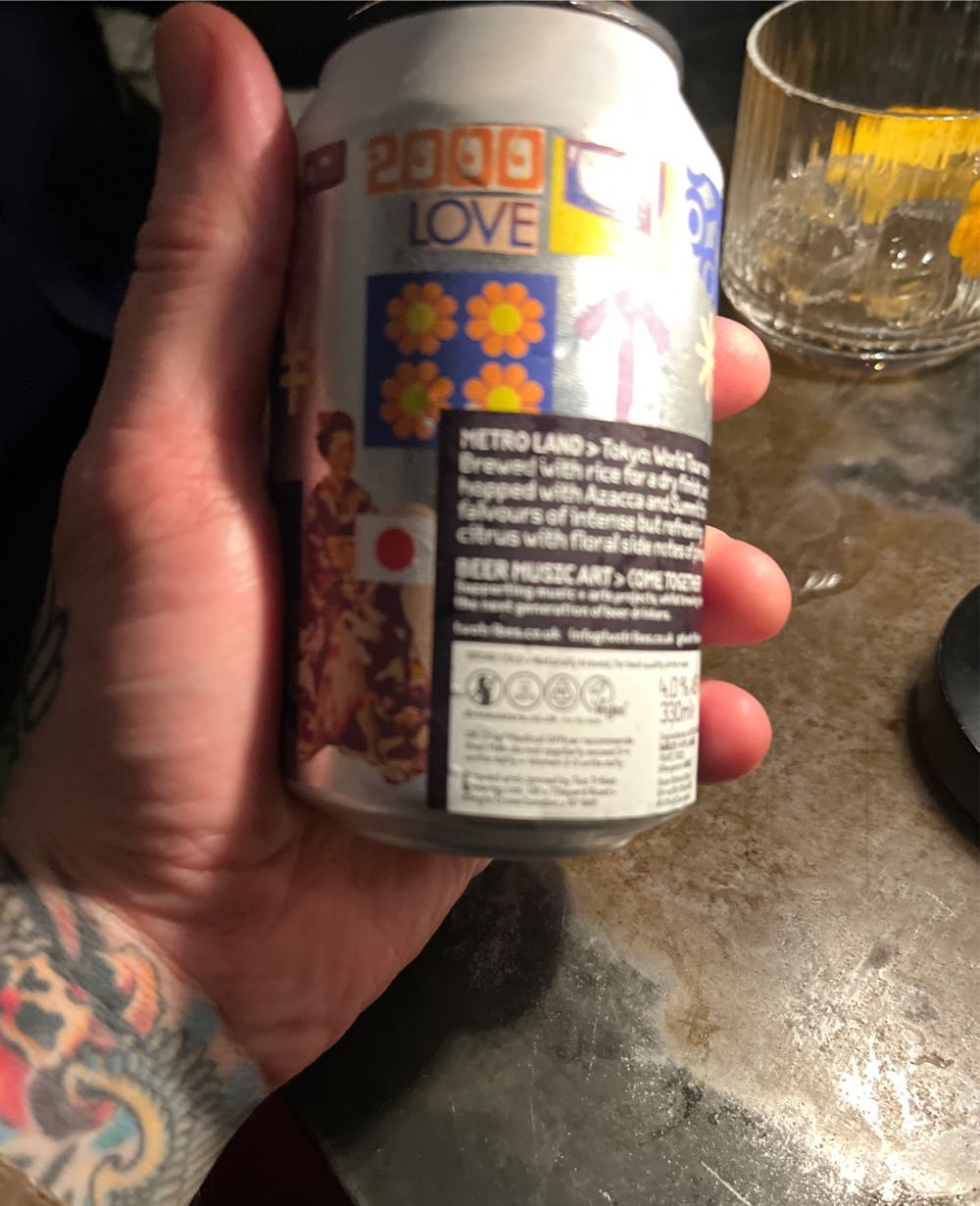 Two Tribes Metro Tokyo Session IPA - Two Tribes (12 FL OZ) alcohol collectible [Barcode 5060653830596] - Main Image 2