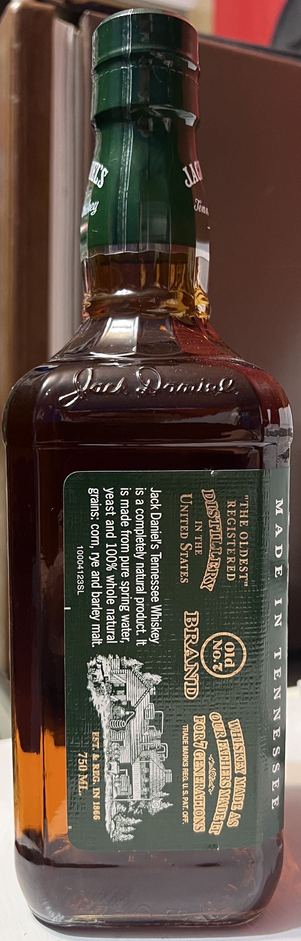 Green Label 750 ML - Jack Daniel’s Distillery, Lynchburg, TN (750 mL) alcohol collectible - Main Image 2