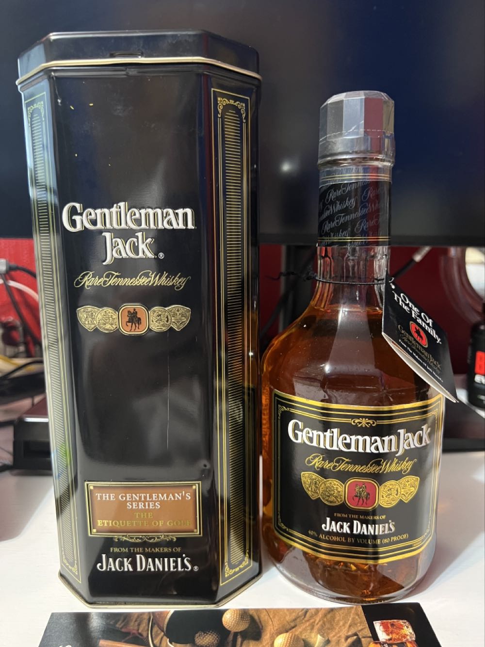 0 GJ Tin Single Bottle With Tag -15 - Jack Daniel’s Distillery, Lynchburg, TN (750 mL) alcohol collectible - Main Image 2