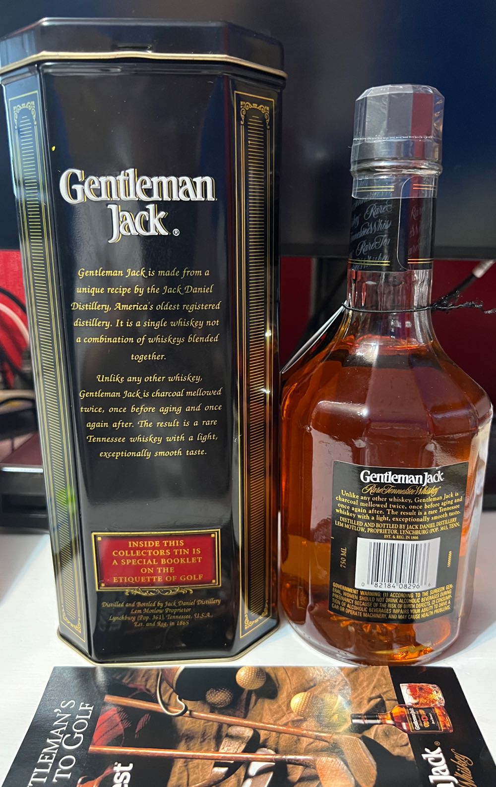 0 GJ Tin Single Bottle With Tag -15 - Jack Daniel’s Distillery, Lynchburg, TN (750 mL) alcohol collectible - Main Image 3