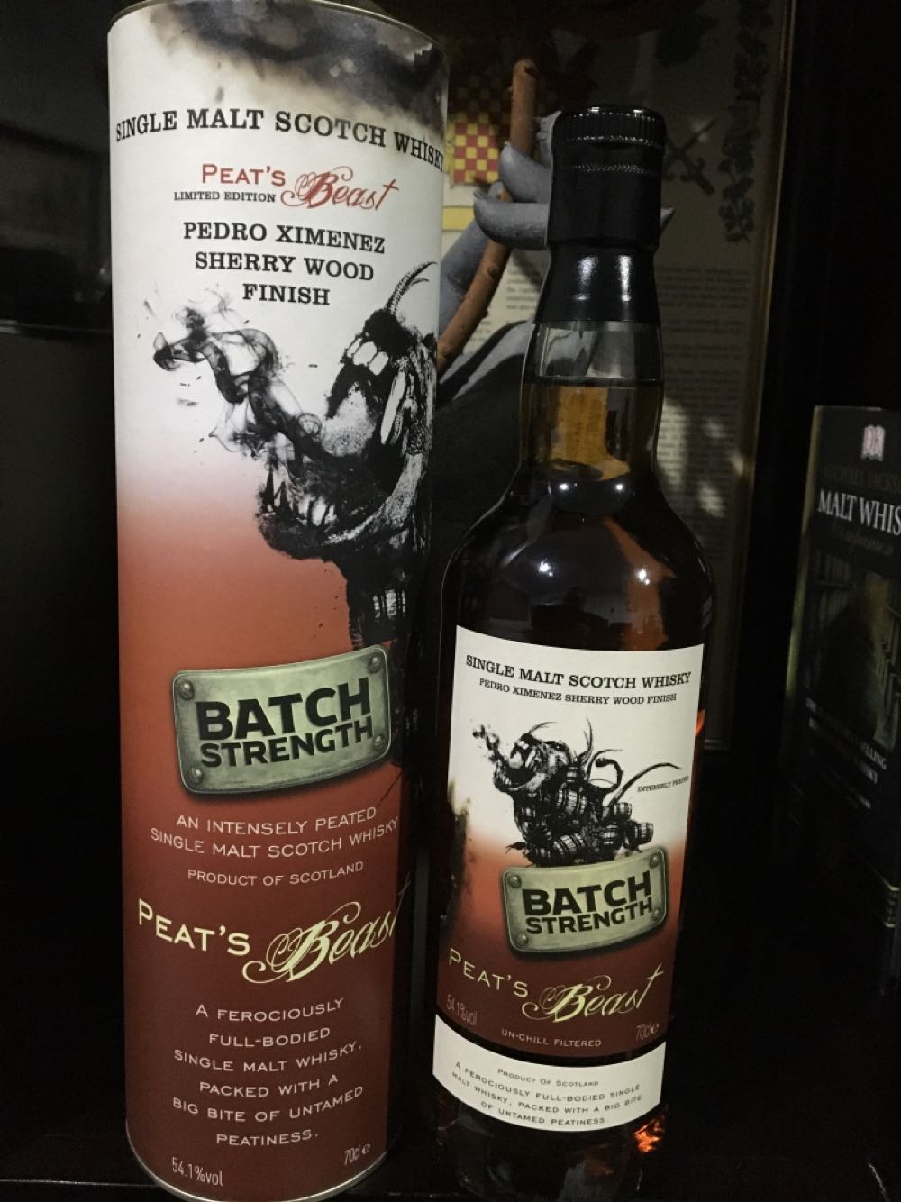 Peat’s Beast Px Sherry Cask Strength Pedro Ximenez Sherry Wood Finish Whisky Batch Malt Peats Single Ff And  (700 mL) alcohol collectible [Barcode 5060399681926] - Main Image 2
