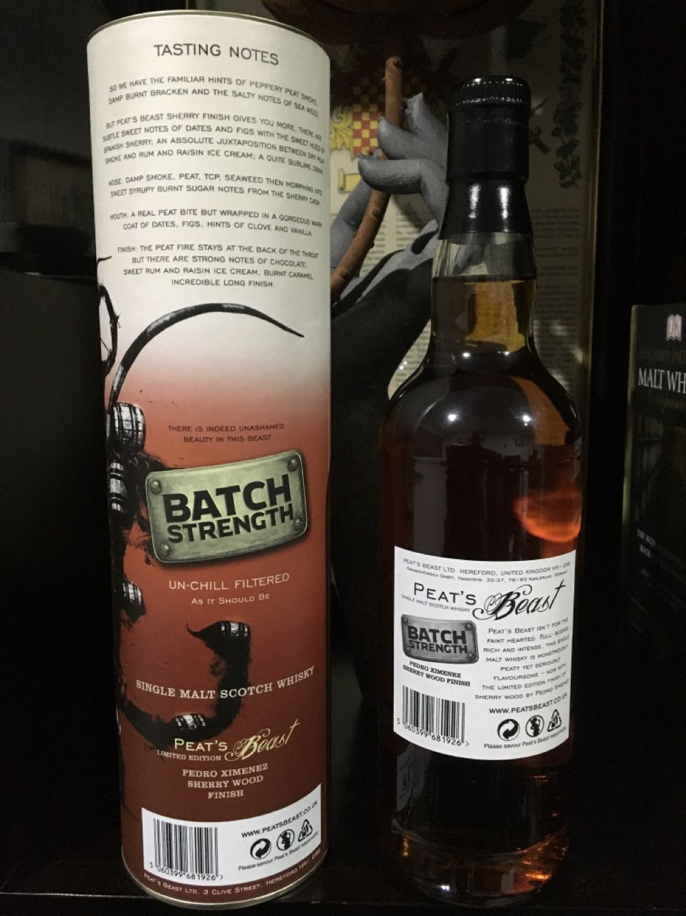 Peat’s Beast Px Sherry Cask Strength Pedro Ximenez Sherry Wood Finish Whisky Batch Malt Peats Single Ff And  (700 mL) alcohol collectible [Barcode 5060399681926] - Main Image 3