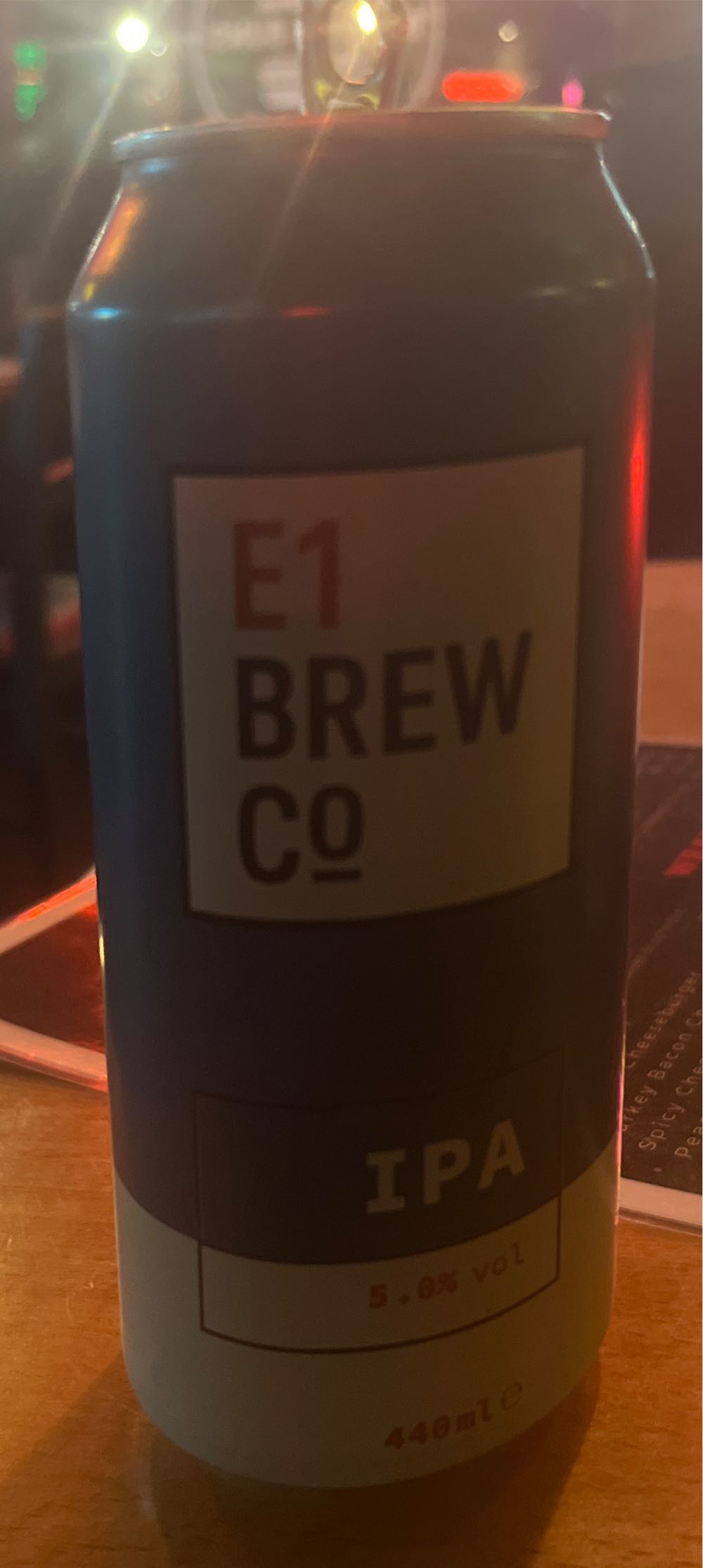 E1 Brew Co IPA - E1 Brewery (12 FL OZ) alcohol collectible [Barcode 5060729510025] - Main Image 2