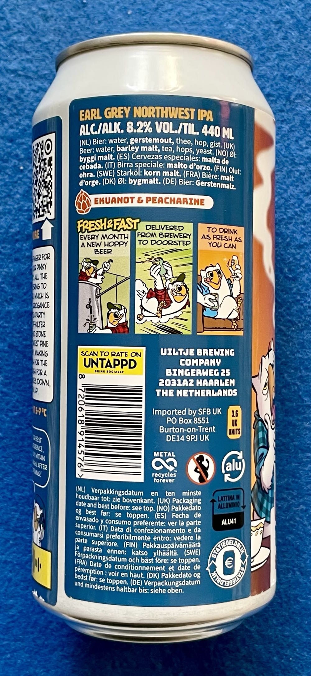 Uiltje’s Guide To Tea Drinking Etiquette - Uiltje Brewing Company (440 mL) alcohol collectible [Barcode 8720618914576] - Main Image 3