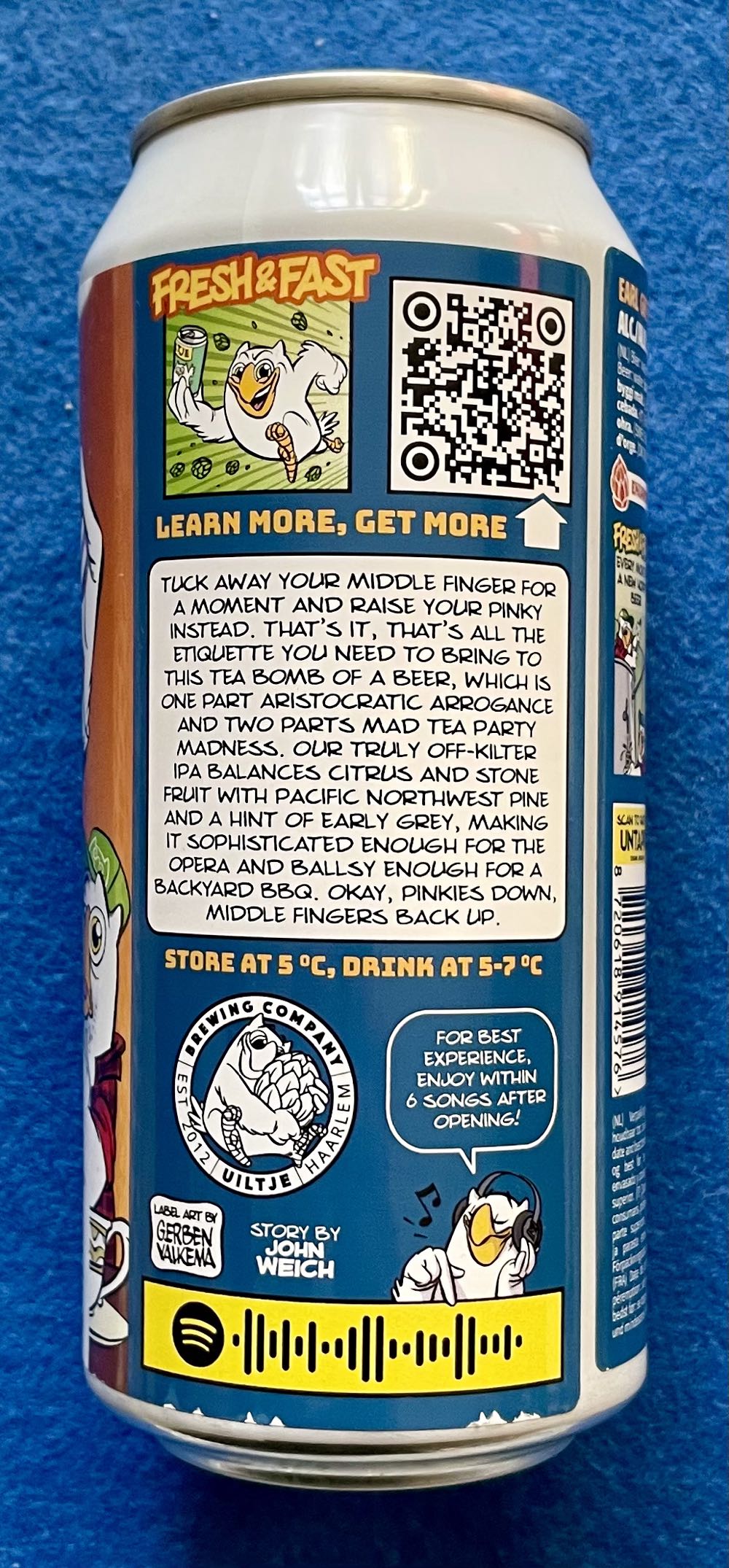 Uiltje’s Guide To Tea Drinking Etiquette - Uiltje Brewing Company (440 mL) alcohol collectible [Barcode 8720618914576] - Main Image 4