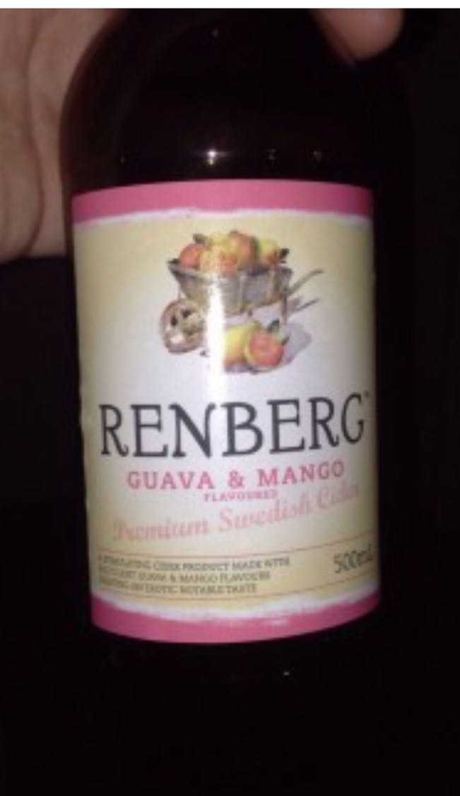Renberg Guava & Mango Premium Swedish Cider 500ml  (500 mL) alcohol collectible - Main Image 2