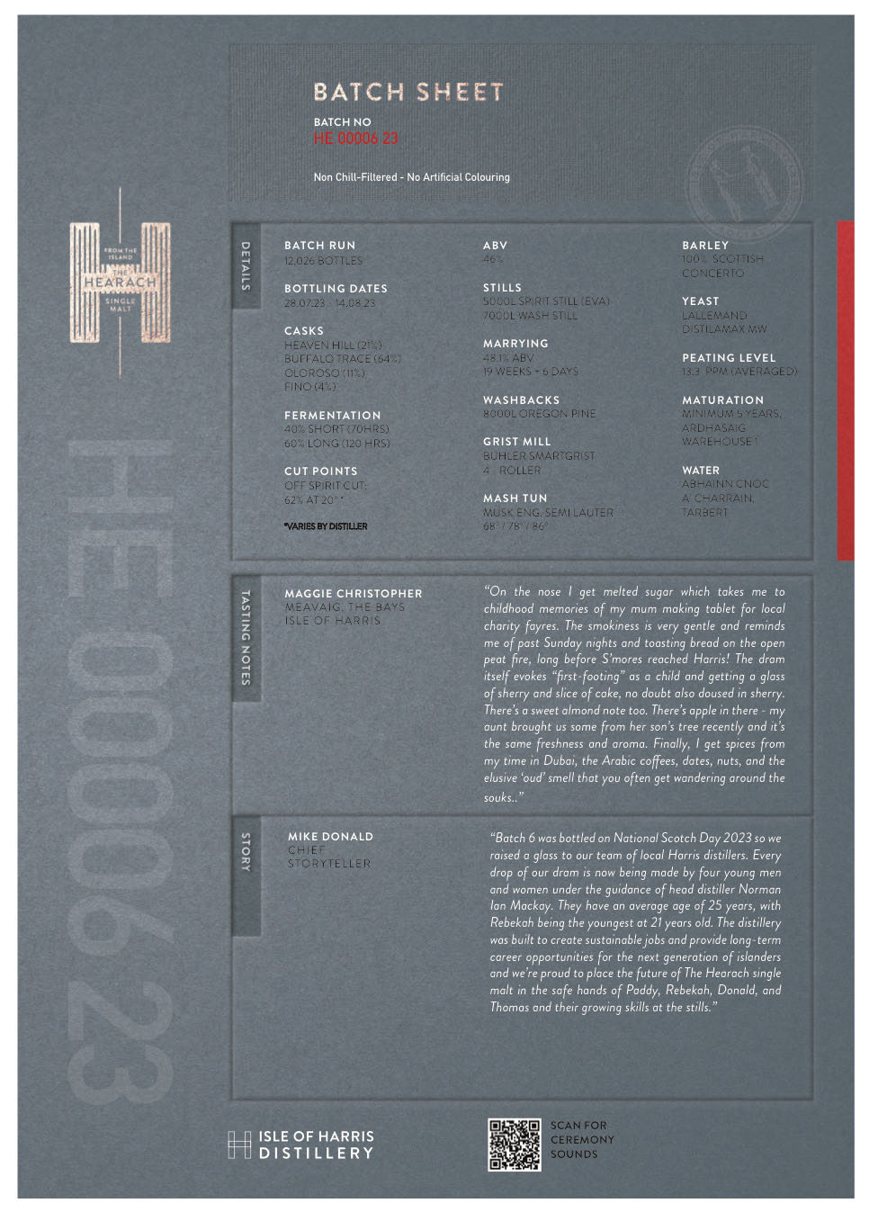 The Hearach - Isle Of Harris Distillery (700 mL) alcohol collectible [Barcode 5060527740174] - Main Image 3