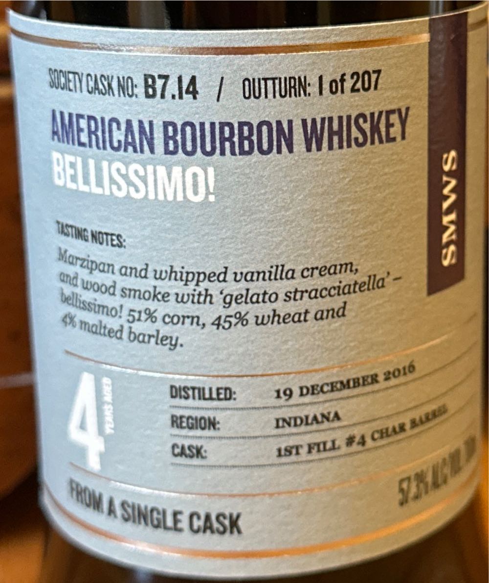 MGP PBBP SMWS B7.14 Bellissimo - MGPI Of Indiana (700 mL) alcohol collectible - Main Image 2