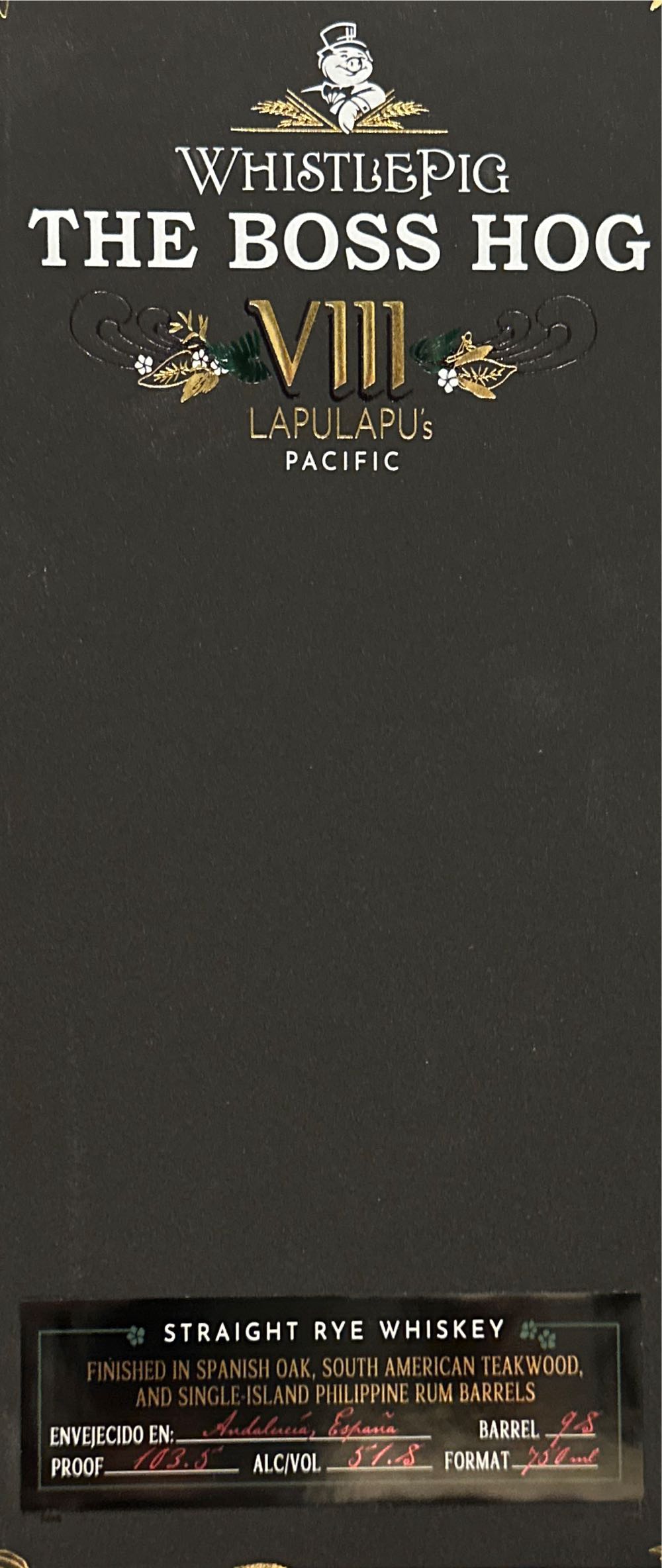 Whistlepig The Boss Hog V111 Limited - Whistlepig Vermont (750 mL) alcohol collectible [Barcode 810080550308] - Main Image 3