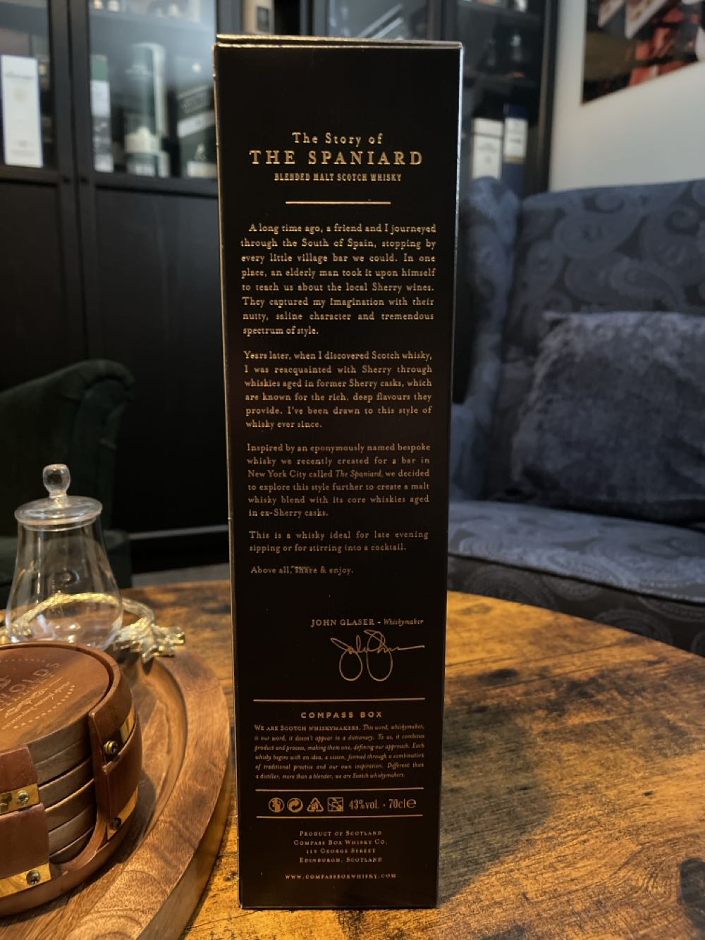 Story Of The Spaniard, The - Compass Box Scotch Whisky Maker (700mL) alcohol collectible - Main Image 4