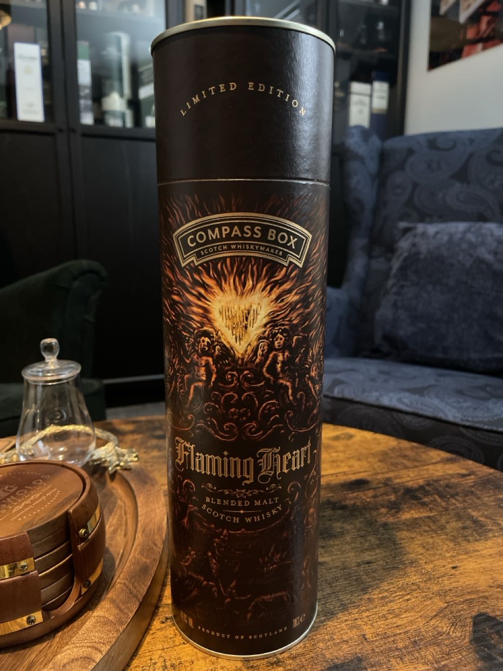 Flaming Heart - Compass Box Scotch Whisky Maker (700mL) alcohol collectible - Main Image 3