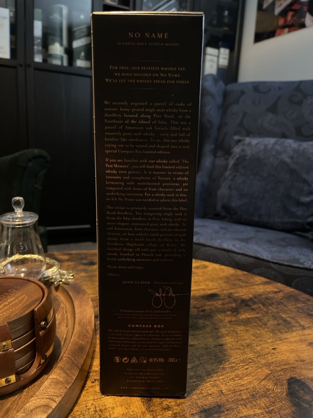 No Name - Compass Box Scotch Whisky Maker (700mL) alcohol collectible - Main Image 4