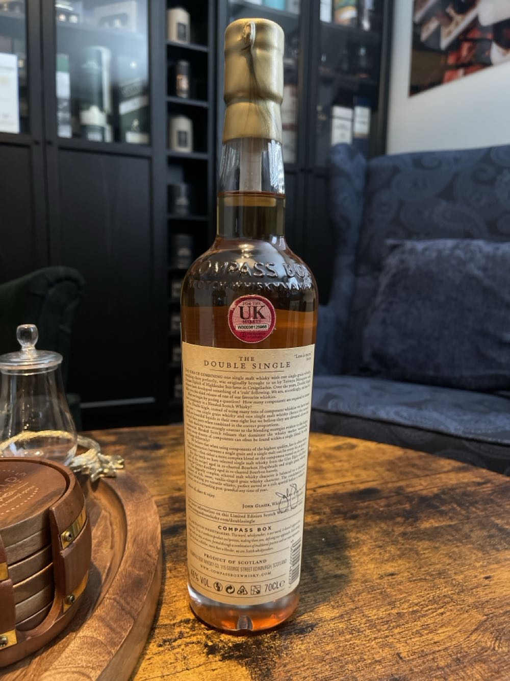 The Double Single - Compass Box Scotch Whisky Maker (700mL) alcohol collectible - Main Image 2