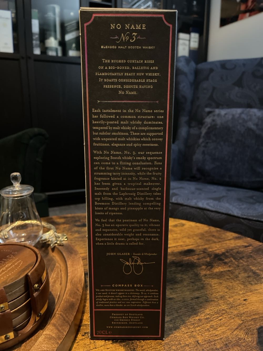 No Name No 3 - Compass Box Scotch Whisky Maker (700mL) alcohol collectible - Main Image 4