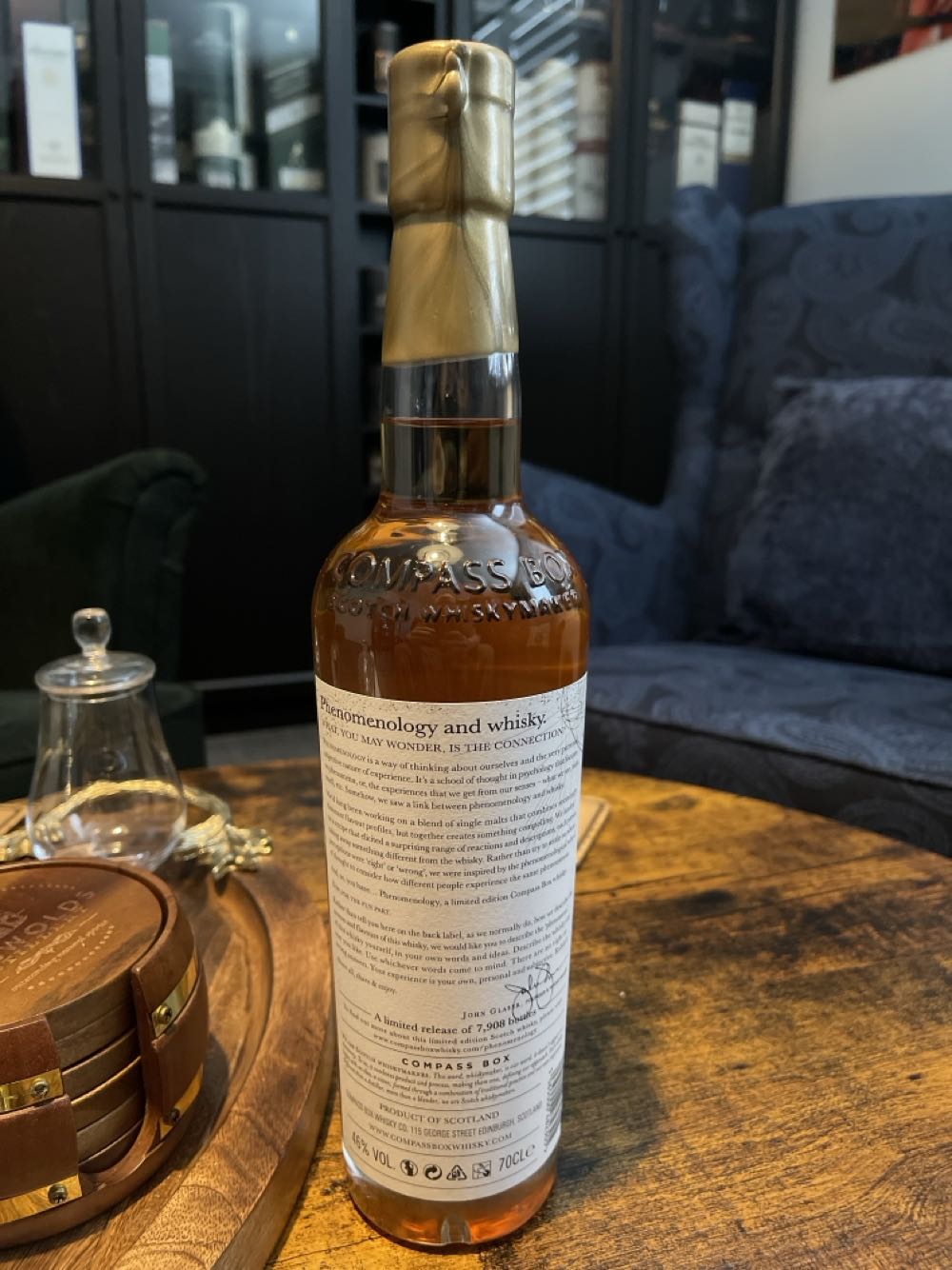 Phenomenology - Compass Box Scotch Whisky Maker (700mL) alcohol collectible - Main Image 2