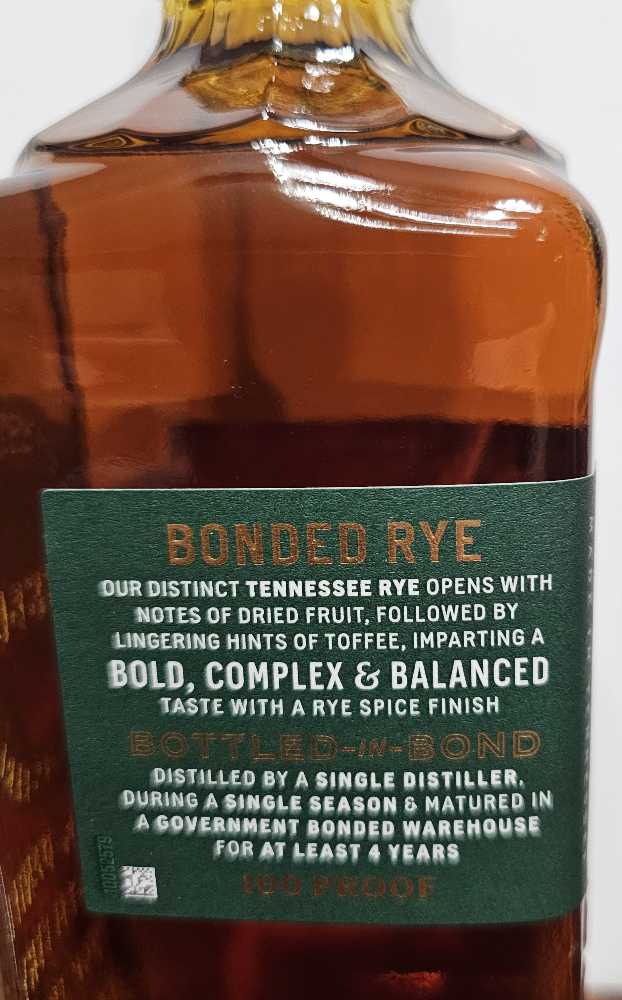 Jack Daniel’s Bonded Rye - Jack Daniel Distillery (700 mL) alcohol collectible [Barcode 082184006849] - Main Image 4