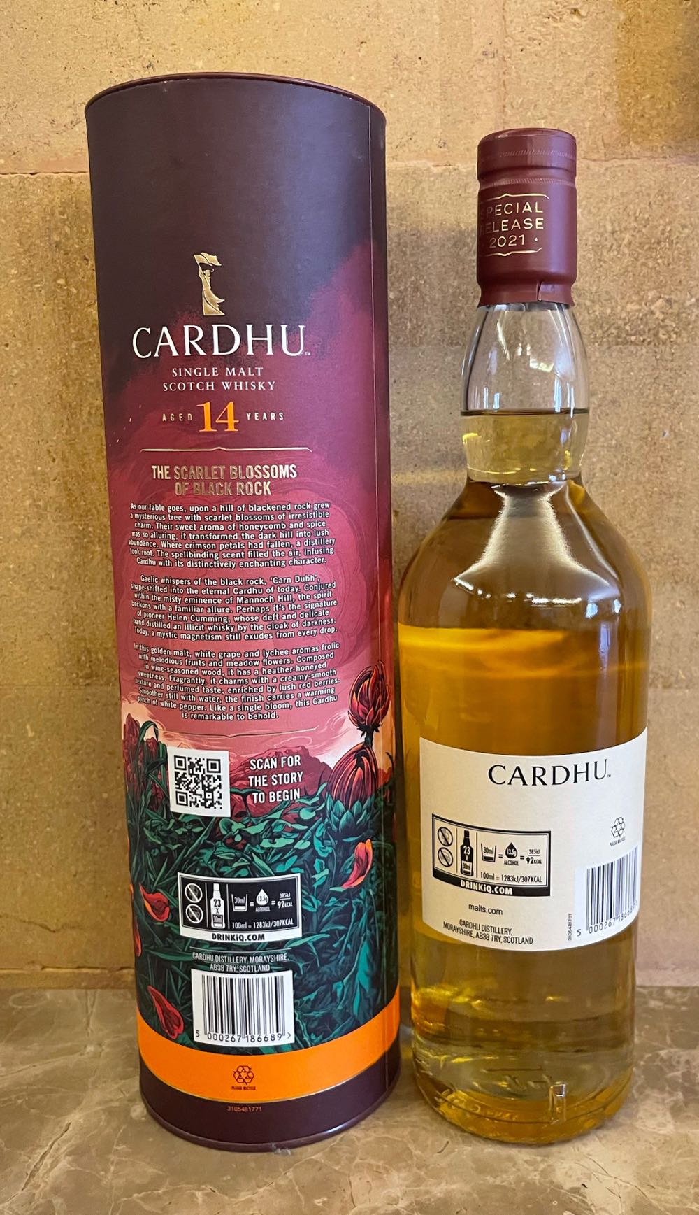 CARDHU 14y 2021 Special Release Single Malt Scotch Whisky - The Cardhu Distillery (700 mL) alcohol collectible [Barcode 5000267186689] - Main Image 3