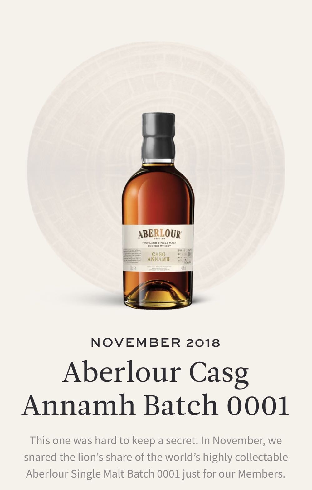 ABERLOUR Casg Annamh Batch Non Chill Filtered Speyside Single Malt Scotch Whisky - The Aberlour Distillery (1000 mL) alcohol collectible [Barcode 5000299620205] - Main Image 3