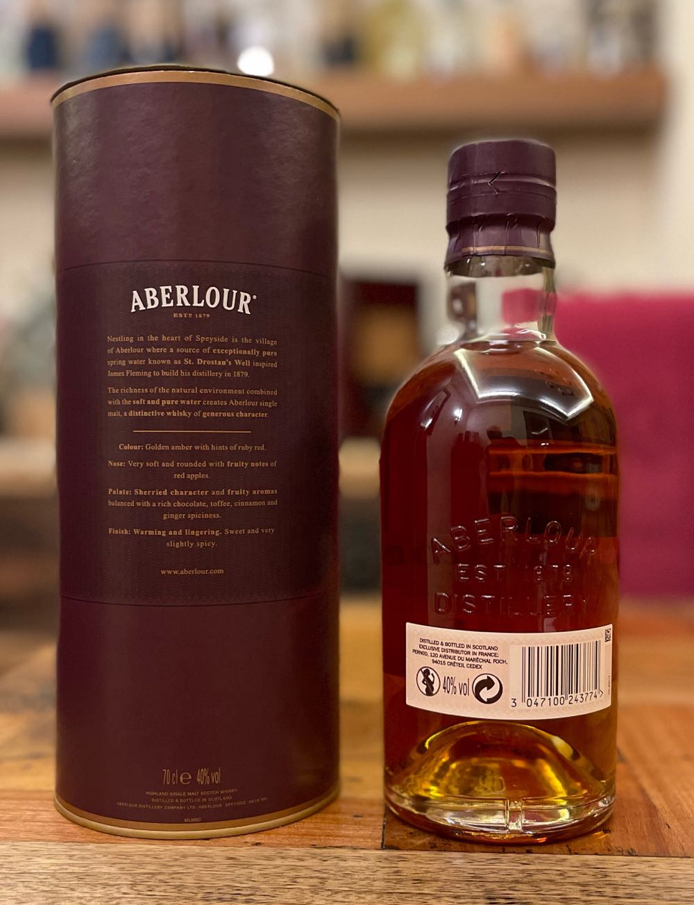 ABERLOUR 12y Double Cask Matured Speyside Single Malt Scotch Whisky - The Aberlour Distillery (700 mL) alcohol collectible [Barcode 3047100243774] - Main Image 2